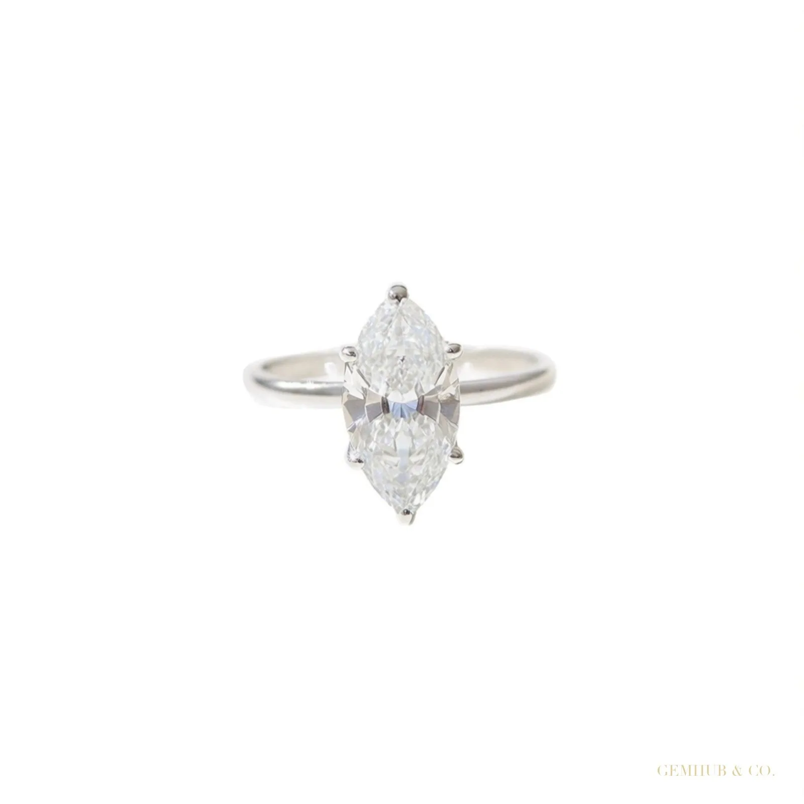 9 ct DEW Certified White Moissanite Solitaire Ring Valentine’s Day Gift 18K Gold Plated