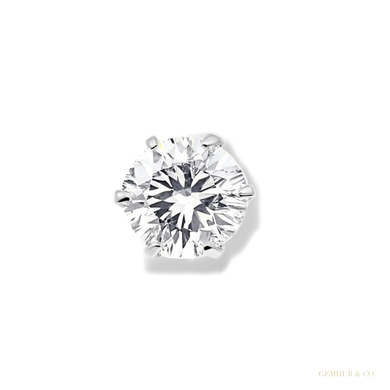 9.00 ct DEW Certified White Moissanite Solitaire Studs In Gold Vermeil