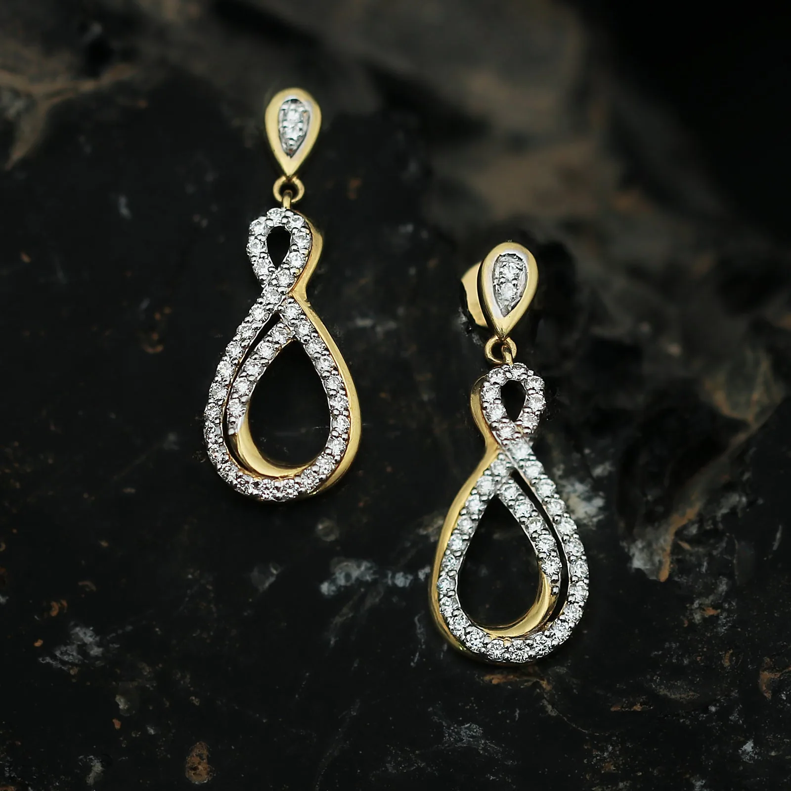 0.70 Ct. IGI Certified 18K Gold Vermeil Natural Diamond Earrings for Women - view 8