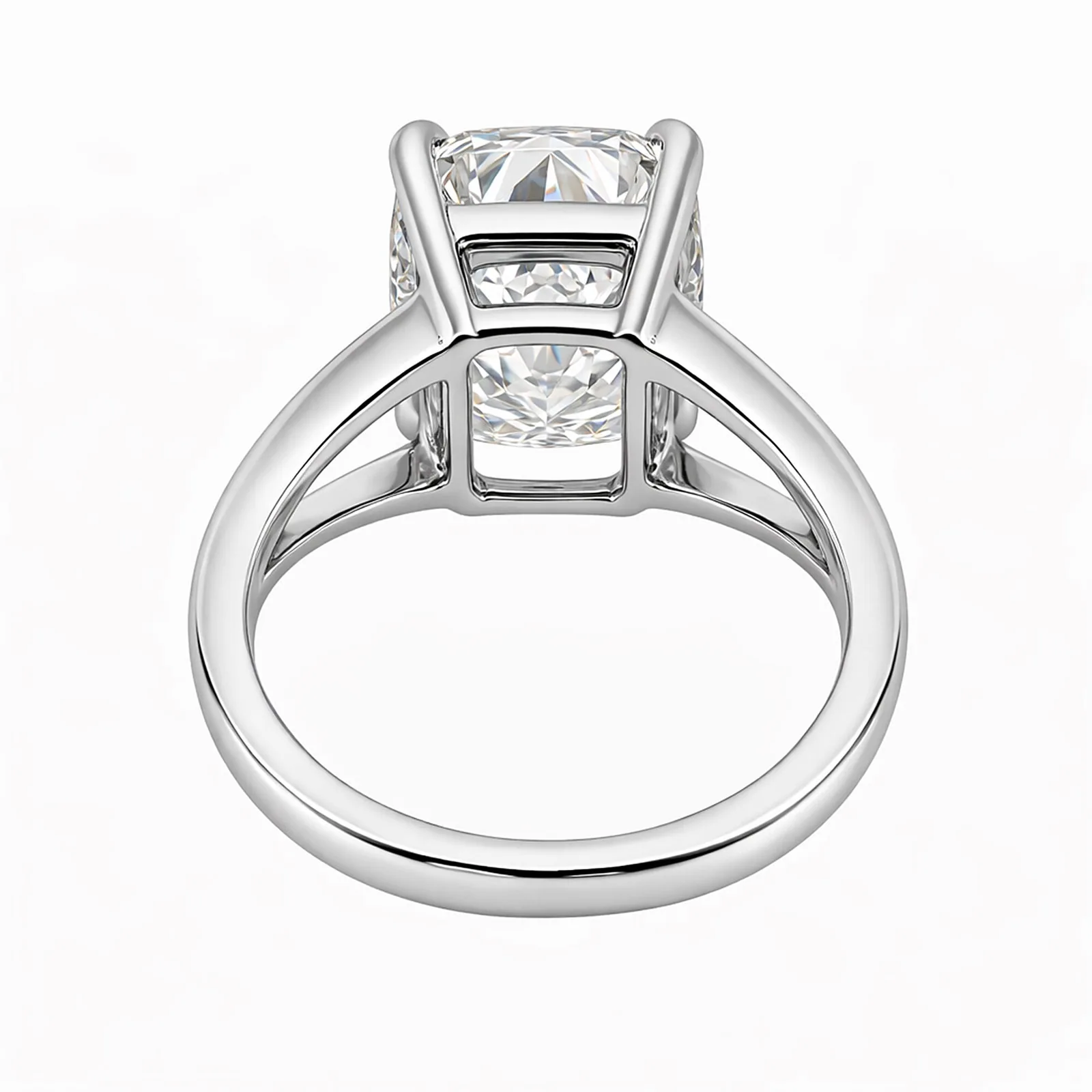 IGI Certified Lab Grown Diamond Cushion Solitaire Ring, 4.01ct, VVS/E — 14K/18K Solid Gold - view 3