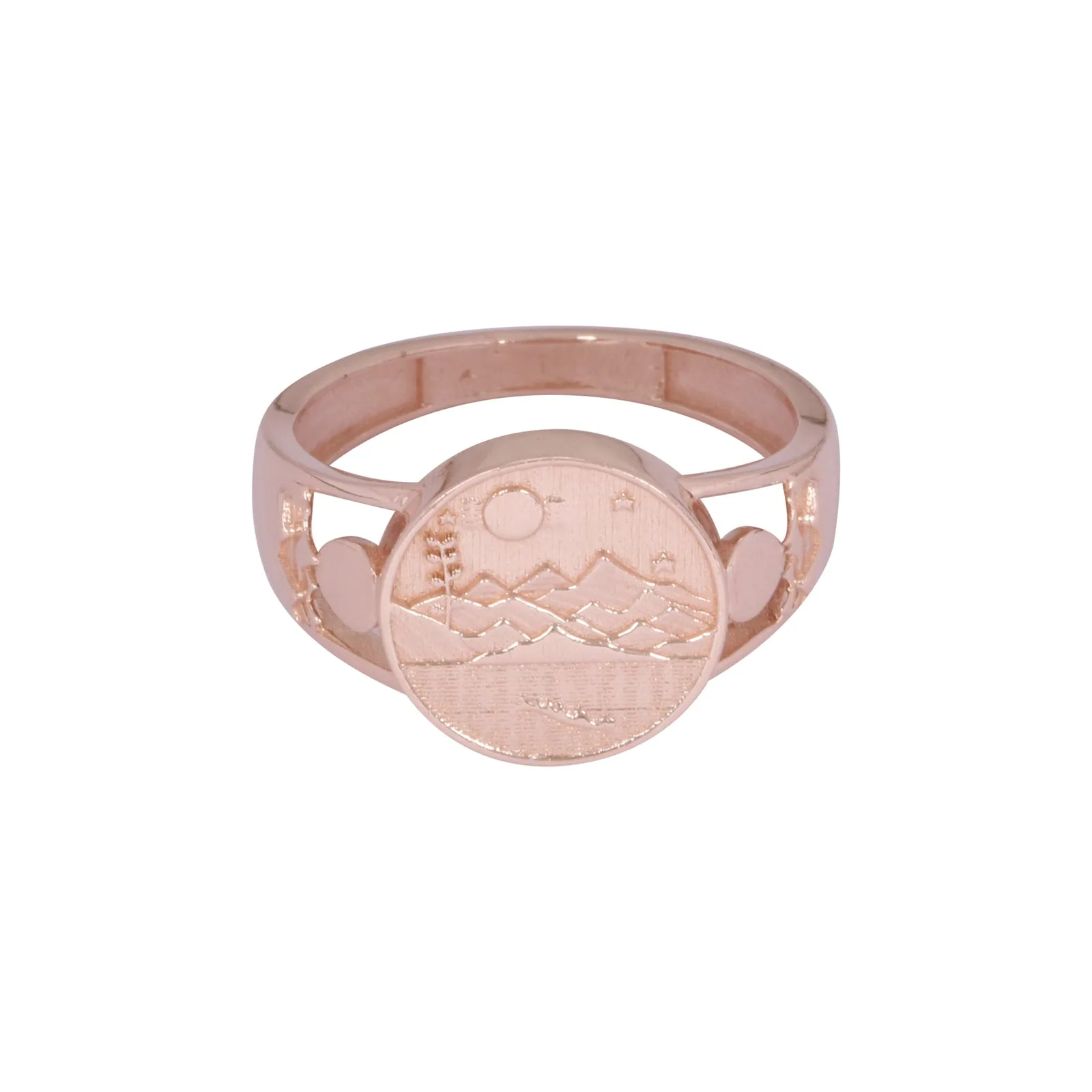 Solid Gold Band Ring — Minimalist Polished Design, 14K/18K Solid Gold