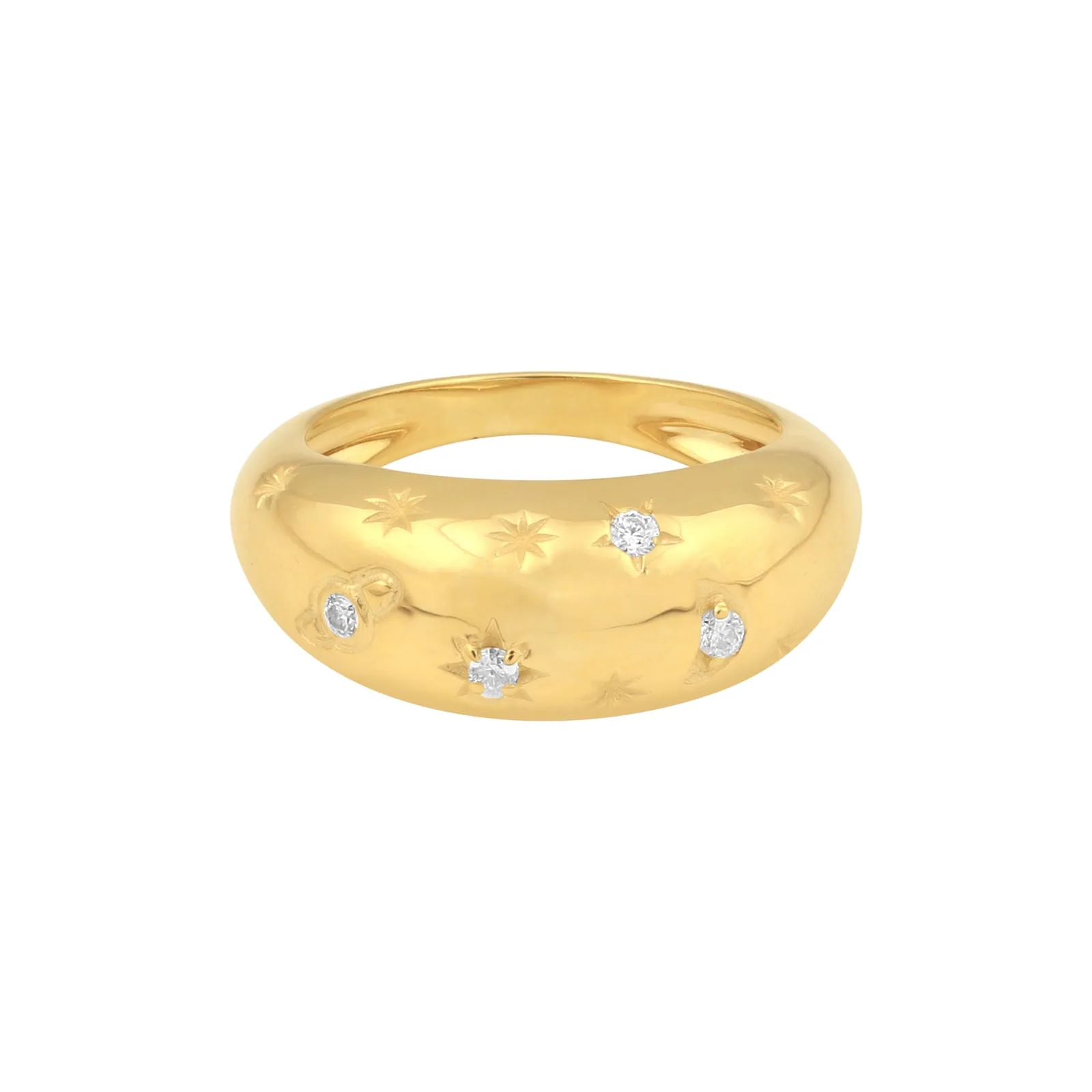 IGI Certified Lab Grown Diamond Accent Ring, 0.08ct tw, VVS/E — 14K/18K Solid Gold