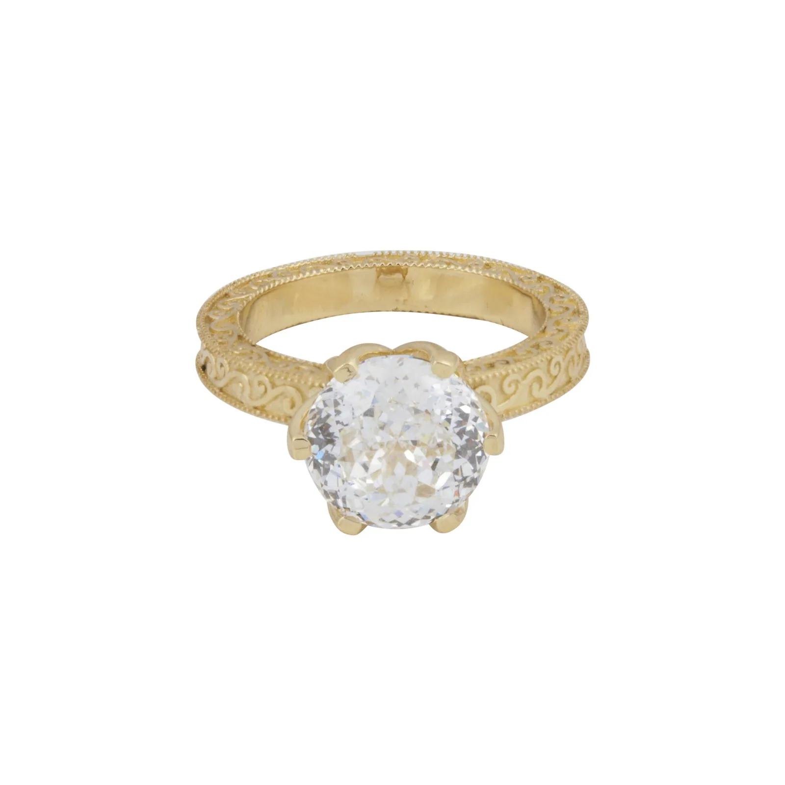 IGI Certified Lab Grown Diamond Round Solitaire Ring, 3.02ct, VVS/E — 18K Solid Gold