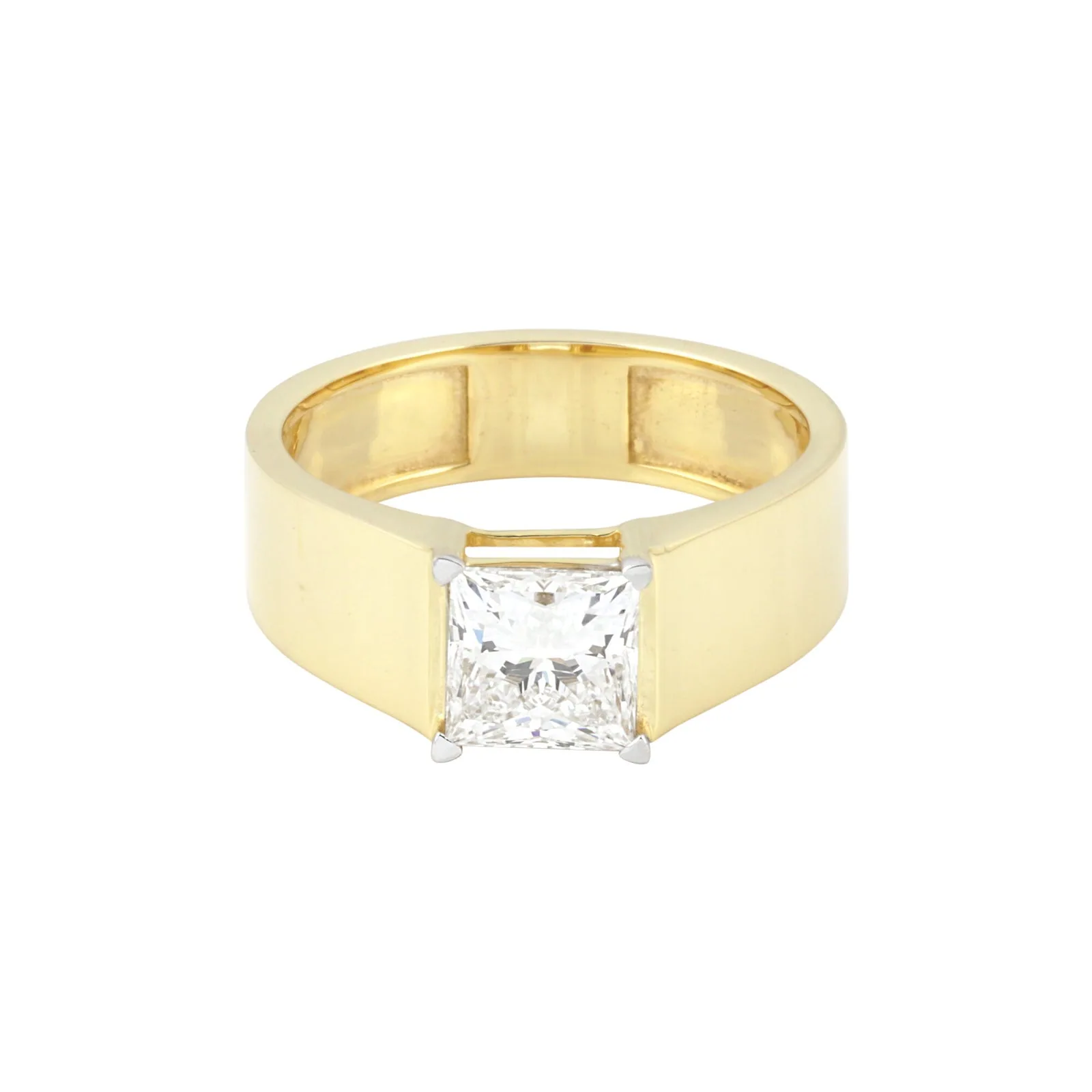 IGI Certified Lab Grown 2.09 Ct Round Solitaire Diamond Statement Ring, VVS/E — 18K Solid Gold