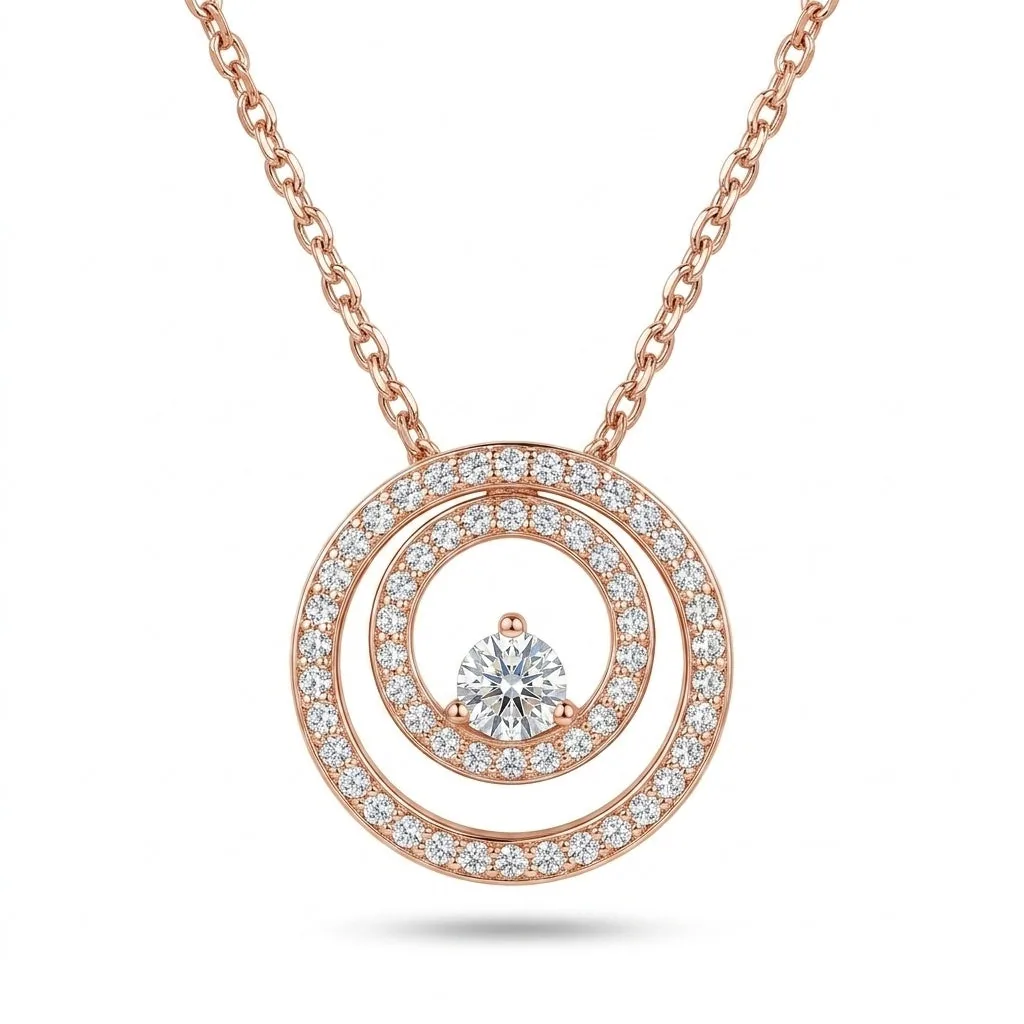 IGI Certified Lab Grown 1.58 Ct Round-Cut Solitaire Pendant Necklace, VVS/E — 18K Solid Gold, Adjustable Chain - view 8