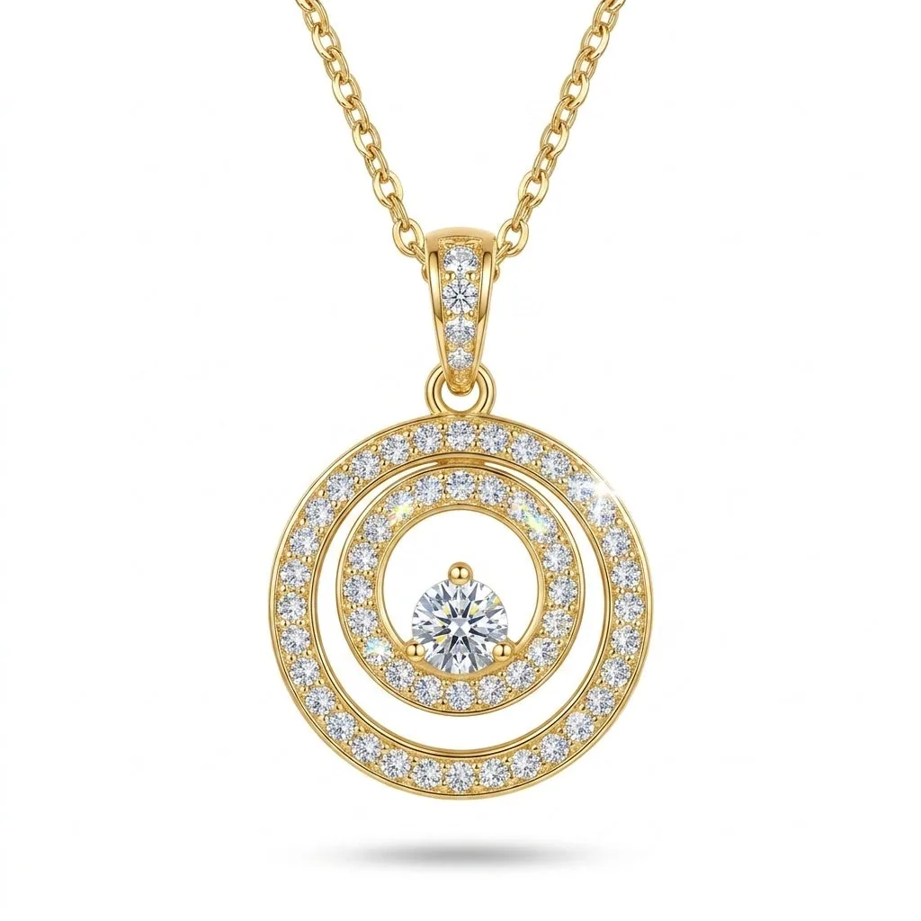 IGI Certified Lab Grown 1.58 Ct Round-Cut Solitaire Pendant Necklace, VVS/E — 18K Solid Gold, Adjustable Chain - view 7