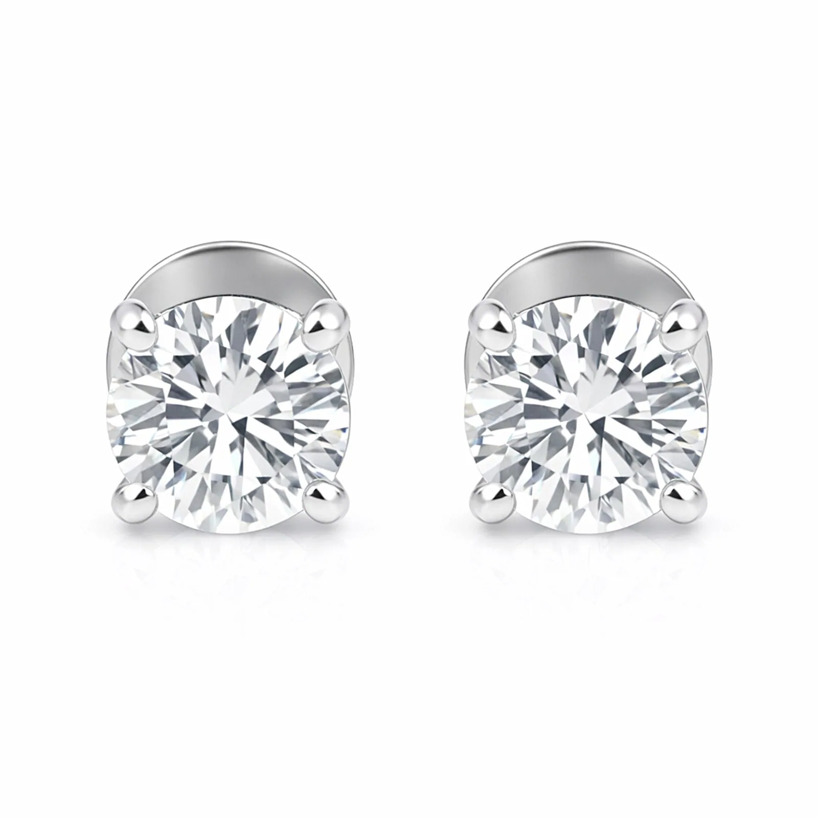 IGI Certified Lab Grown Diamond Solitaire Round Stud Earrings — 1.02ct VVS/E, Solid 14K / 18K Gold