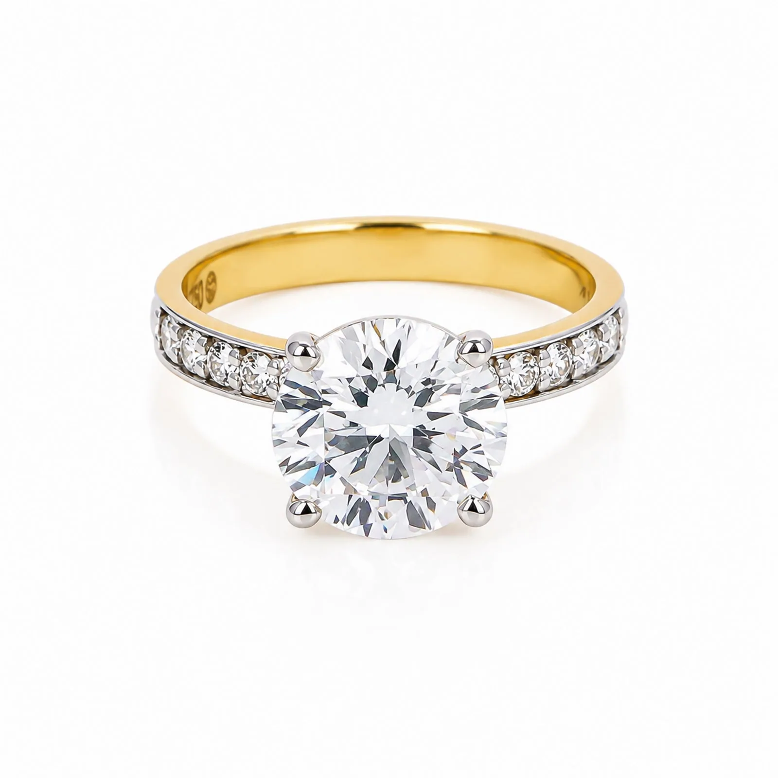 IGI Certified Lab Grown Diamond Round Solitaire Ring, 4ct, VVS/E — 18K Solid Gold