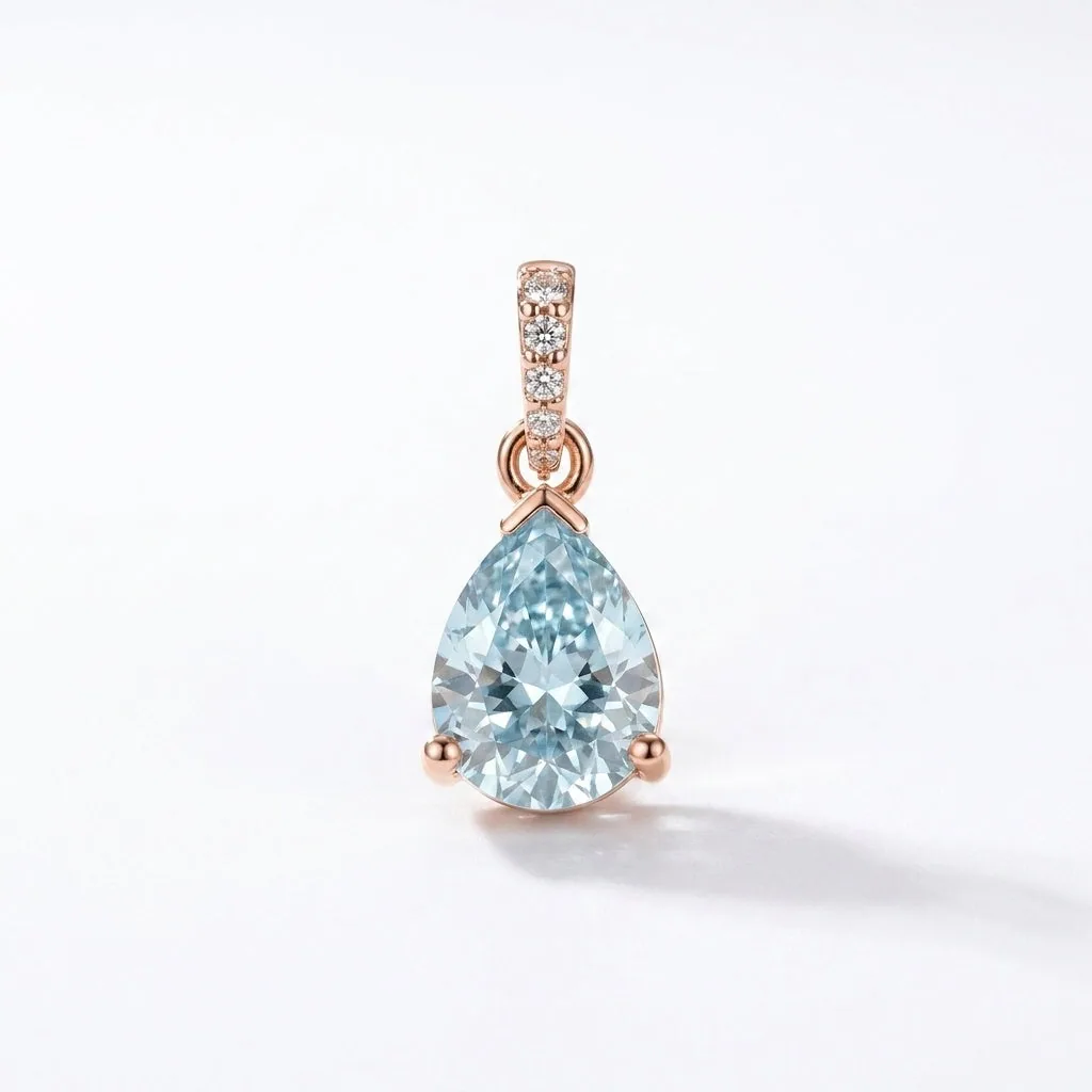 IGI Certified Lab Grown Diamond Pear Solitaire Pendant Necklace, 0.28ct, VVS/E — 10K/14K Solid Gold - view 8