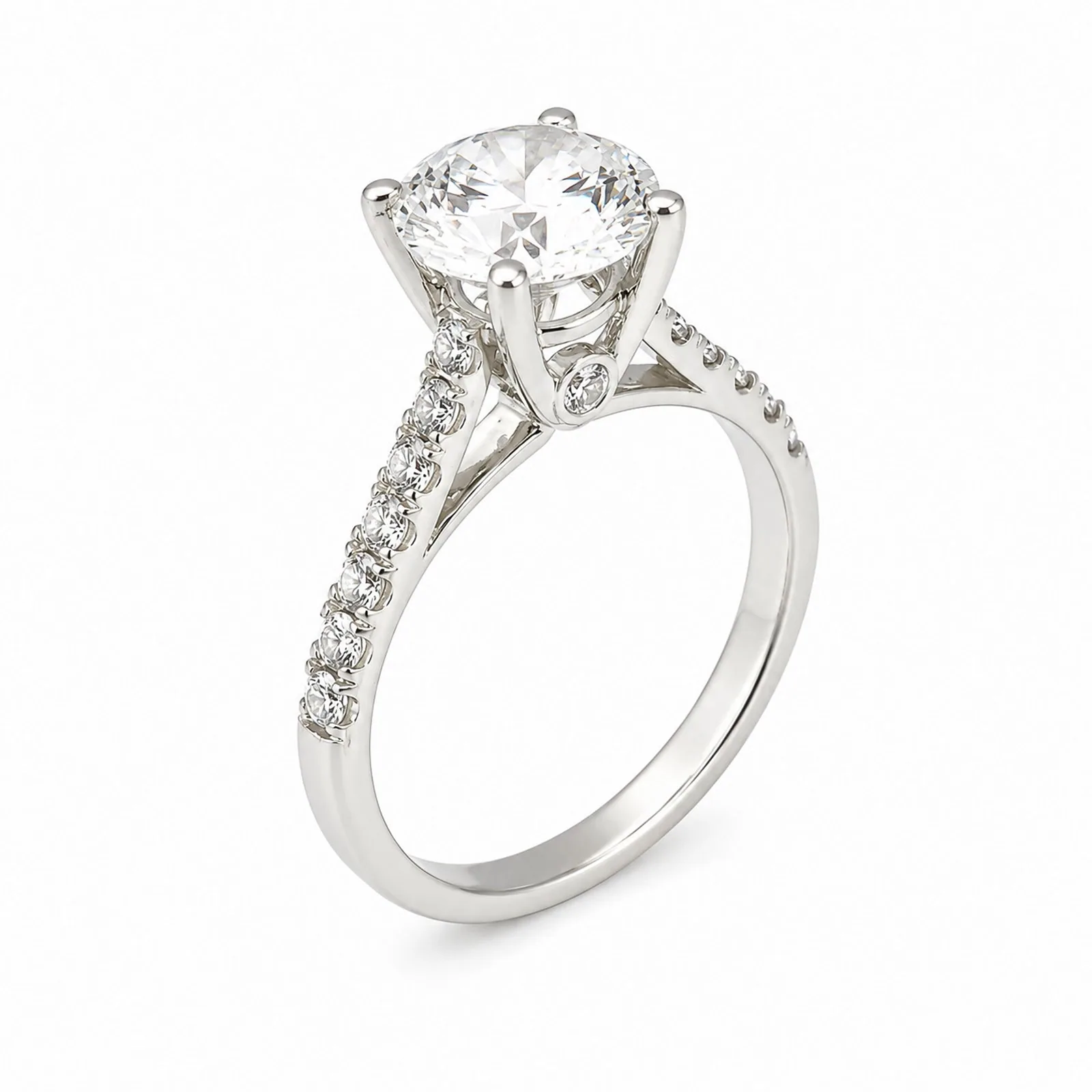 IGI Certified Lab Grown Diamond Round Solitaire Ring, 2ct, VVS/E — 14K/18K Solid Gold