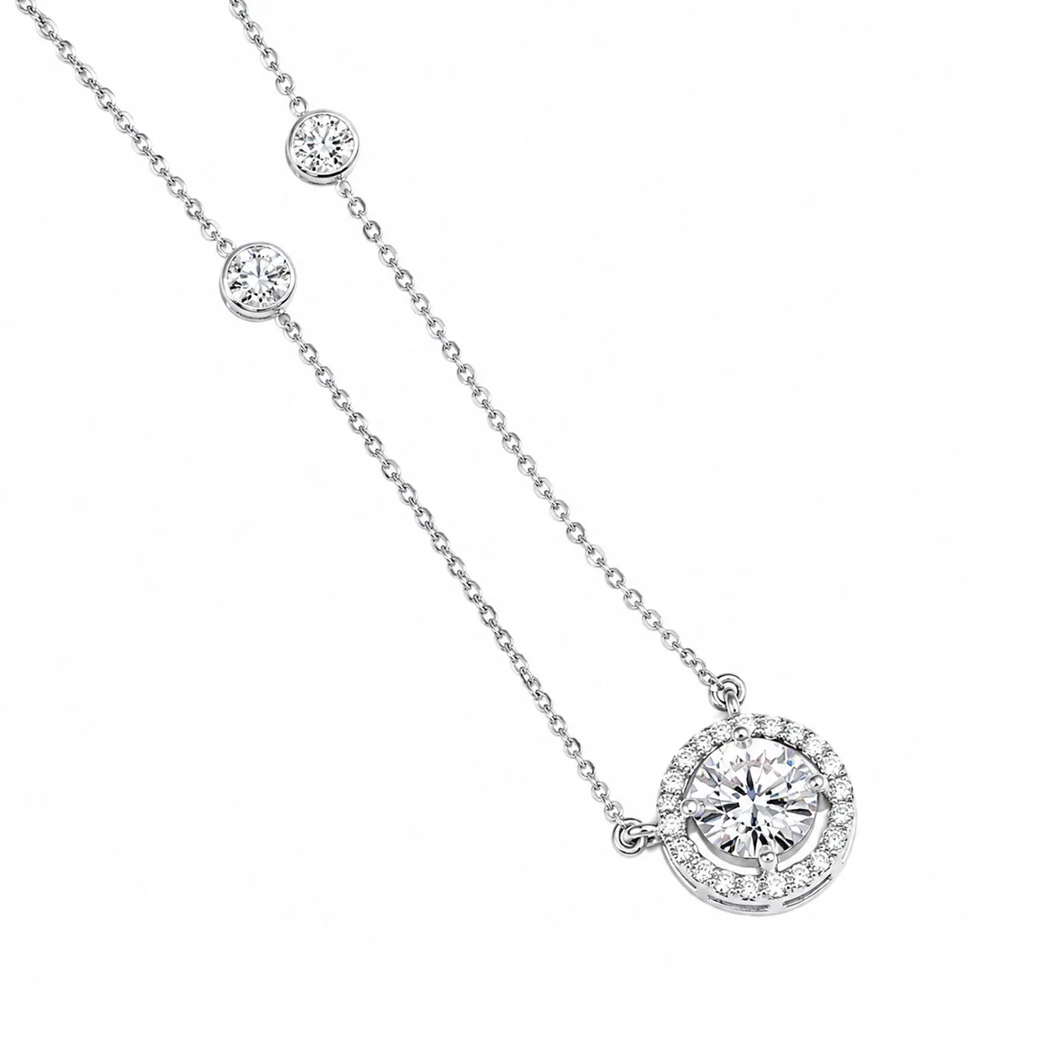 IGI Certified Lab Grown 0.75 Ct Emerald-Cut Solitaire Pendant Necklace, VVS/E — 18K Solid Gold