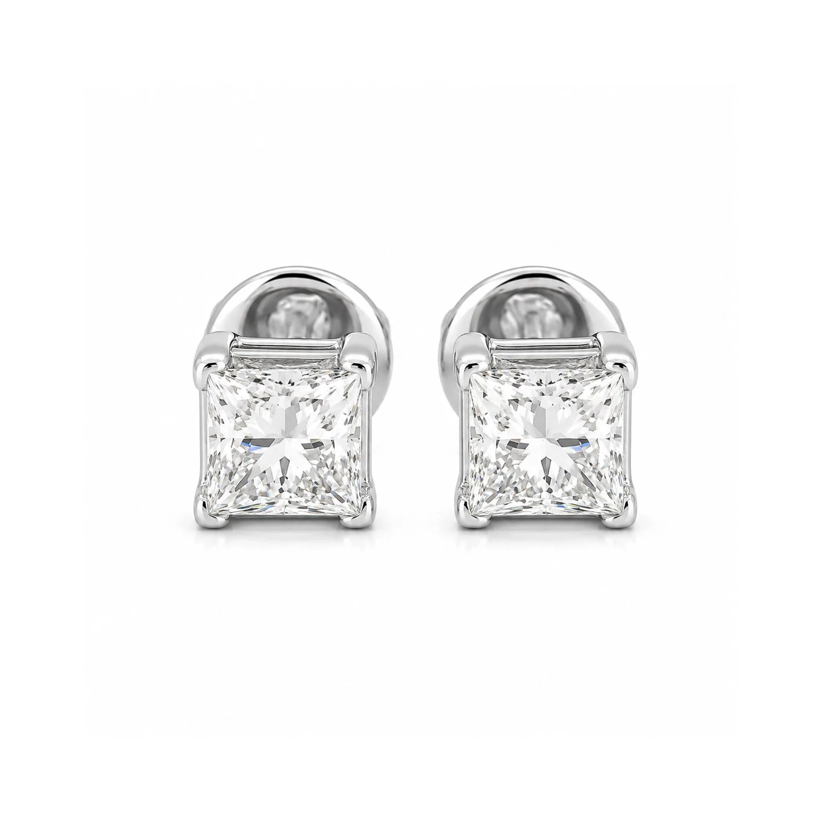 IGI Certified Lab Grown Diamond Solitaire Round Stud Earrings — 1.6ct VVS/E, Solid 14K / 18K Gold