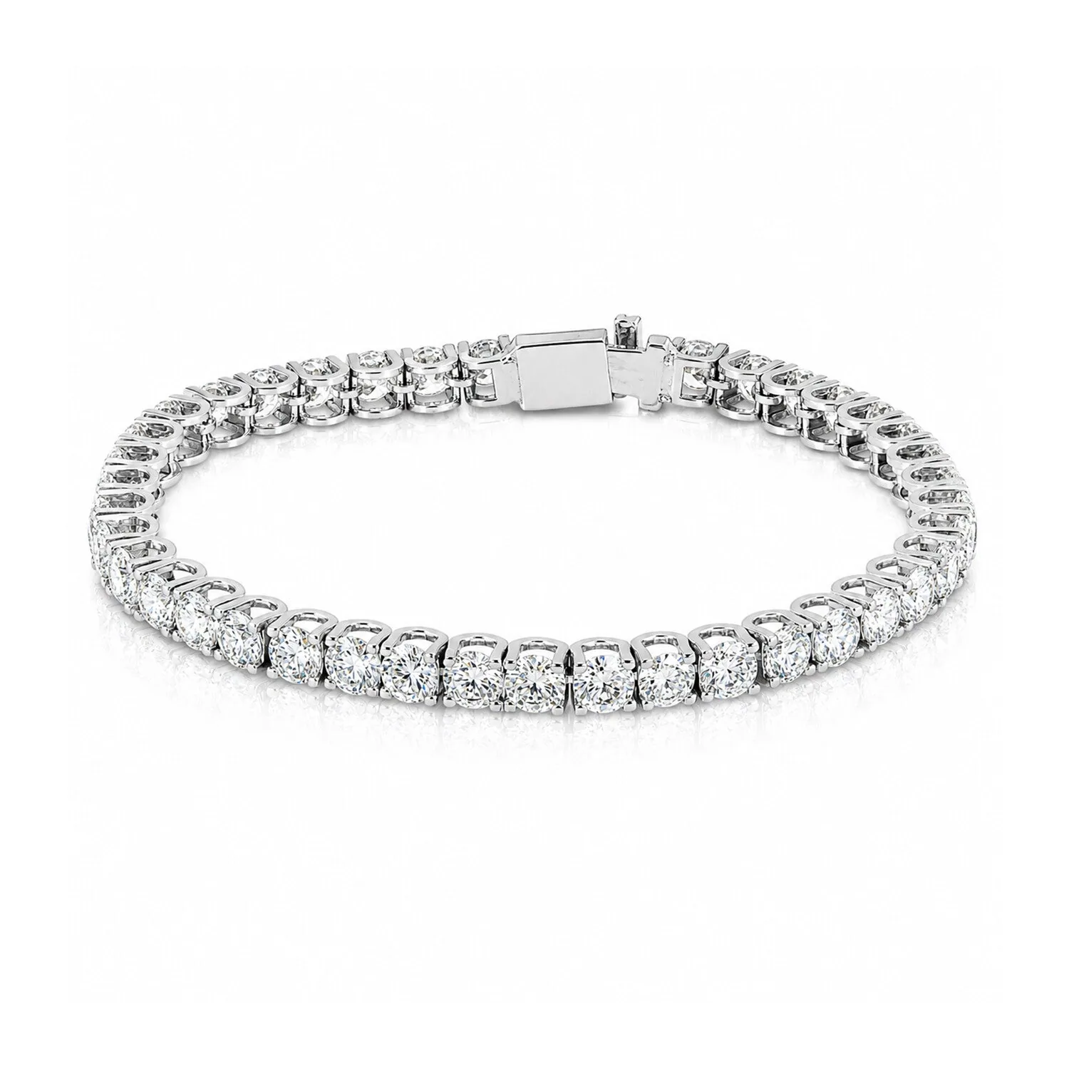 IGI Certified Lab Grown Diamond Link Bracelet — 14K/18K Solid Gold, 5.85 Ct tw, VVS/E