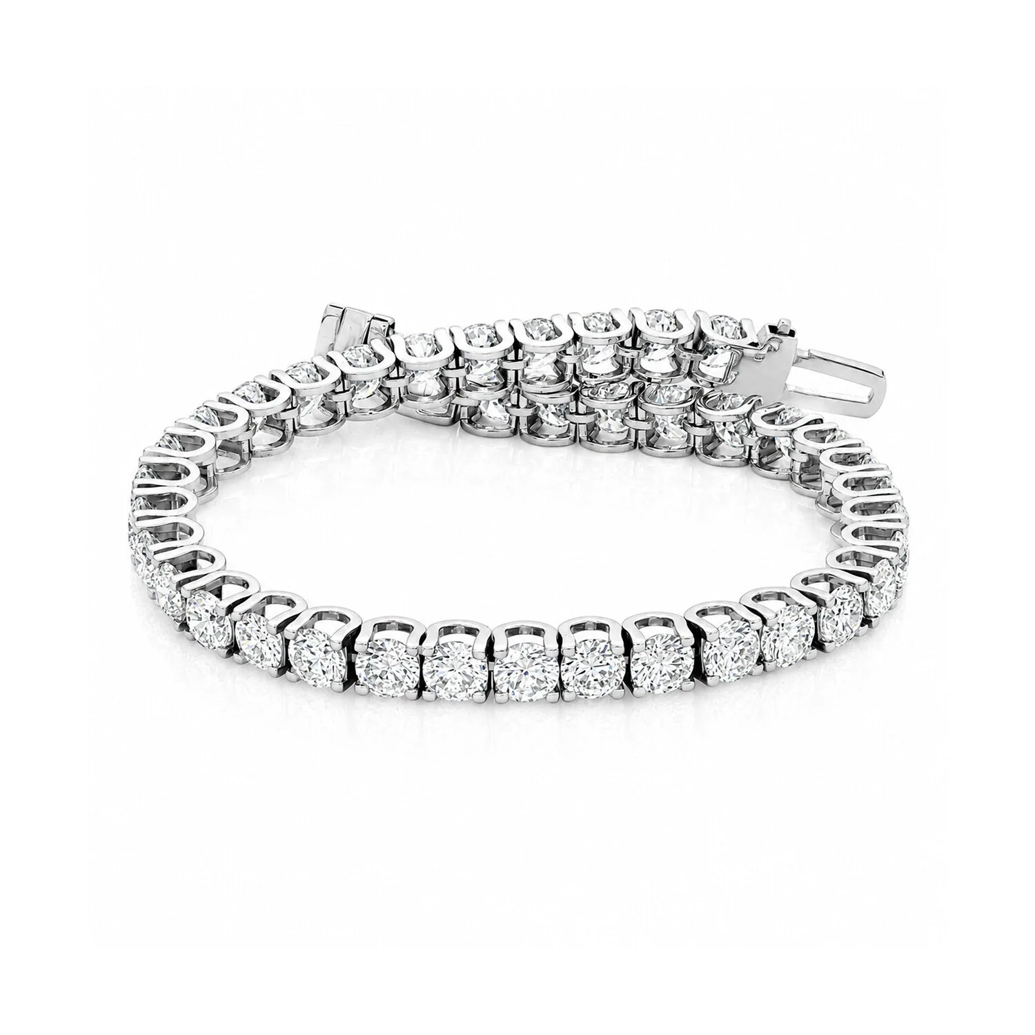 IGI Certified Lab Grown Diamond Tennis Bracelet — 18K Solid Gold, 5.4 Ct tw, VVS/E
