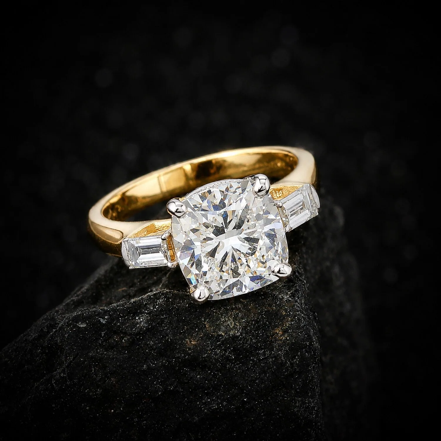IGI Certified Lab Grown Diamond Round Solitaire Ring, 3.07ct, VVS/E — 14K/18K Solid Gold