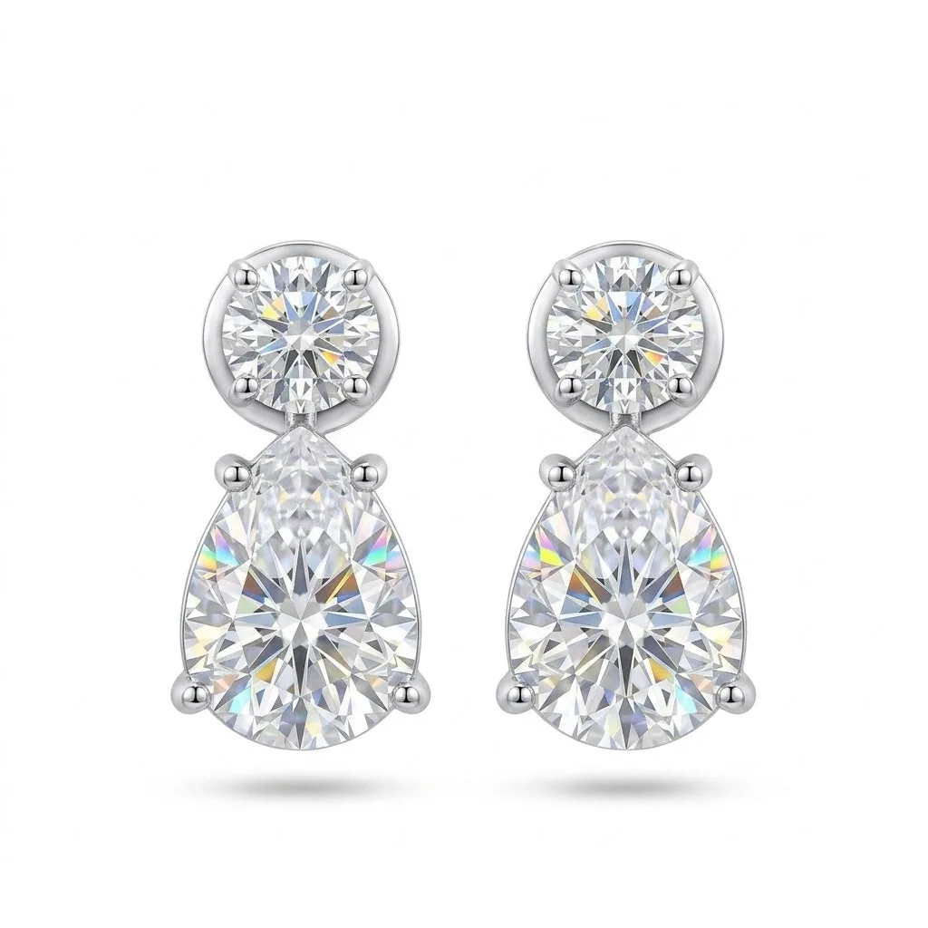 Lab Grown Ruby Pear Drop Earrings — Solid 18K Gold, IGI Certified - view 8