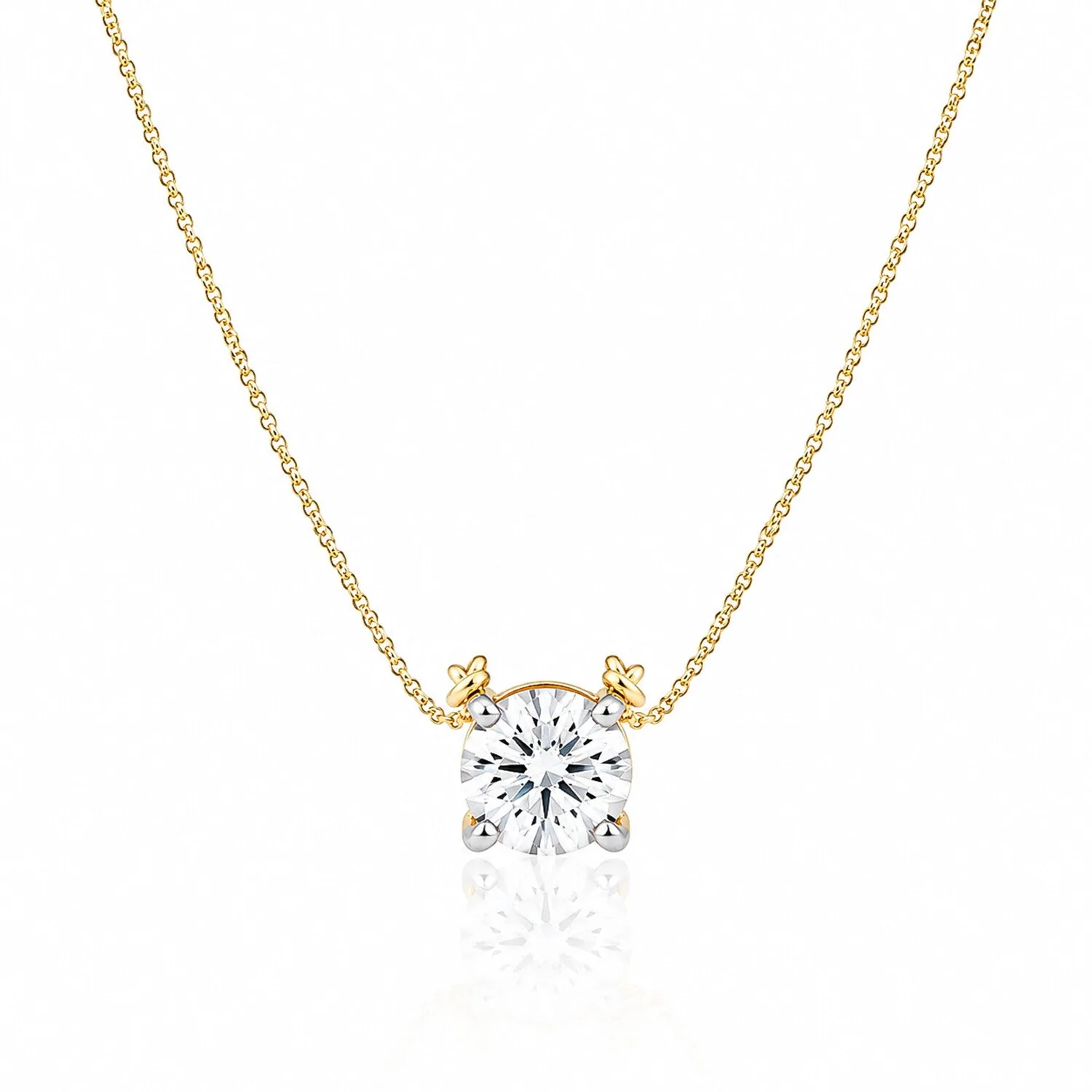 IGI Certified Lab Grown Diamond Round Solitaire Pendant Necklace, 1.5ct, VVS/E — 14K/18K Solid Gold - view 3