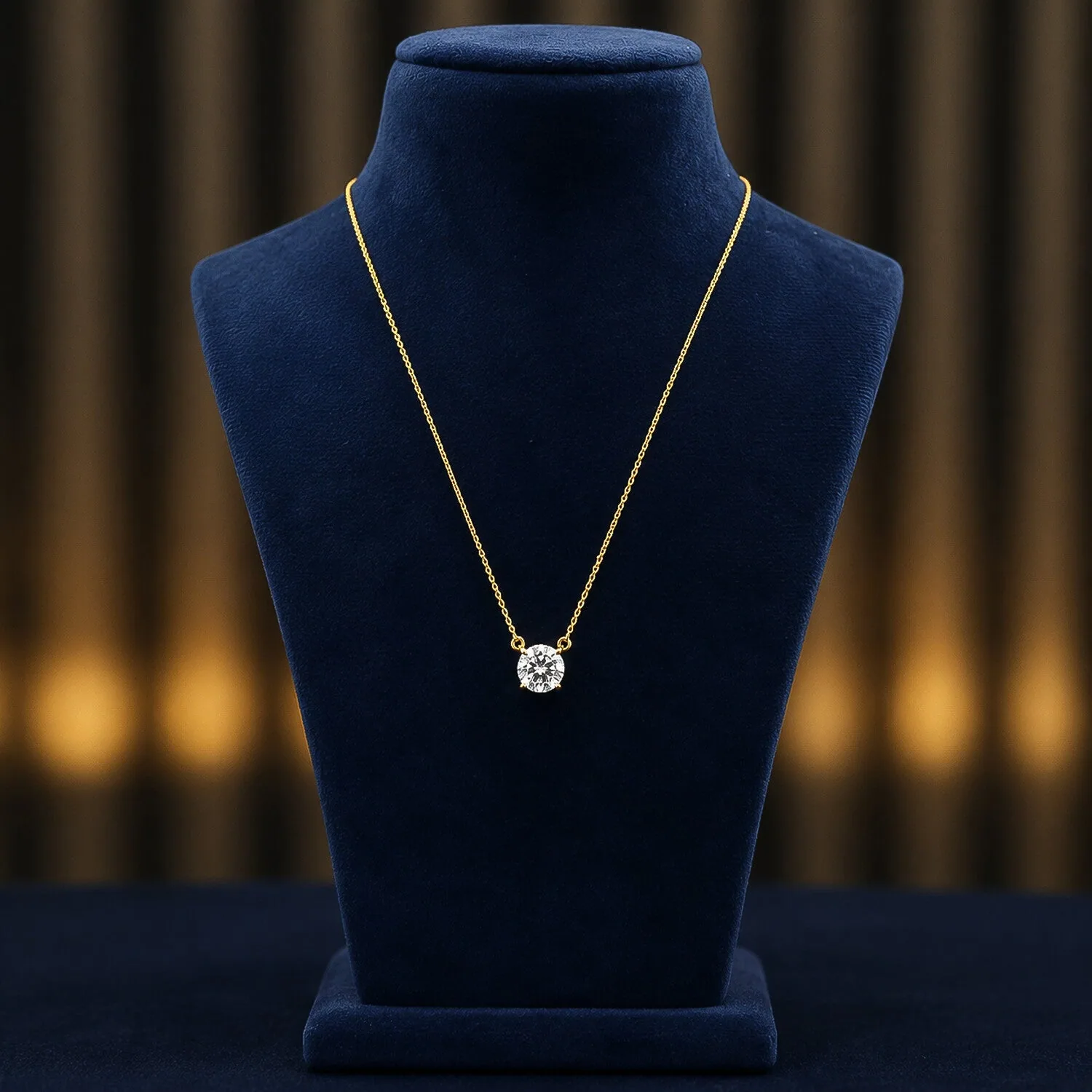 IGI Certified Lab Grown Diamond Round Solitaire Pendant Necklace, 1.5ct, VVS/E — 14K/18K Solid Gold - view 4