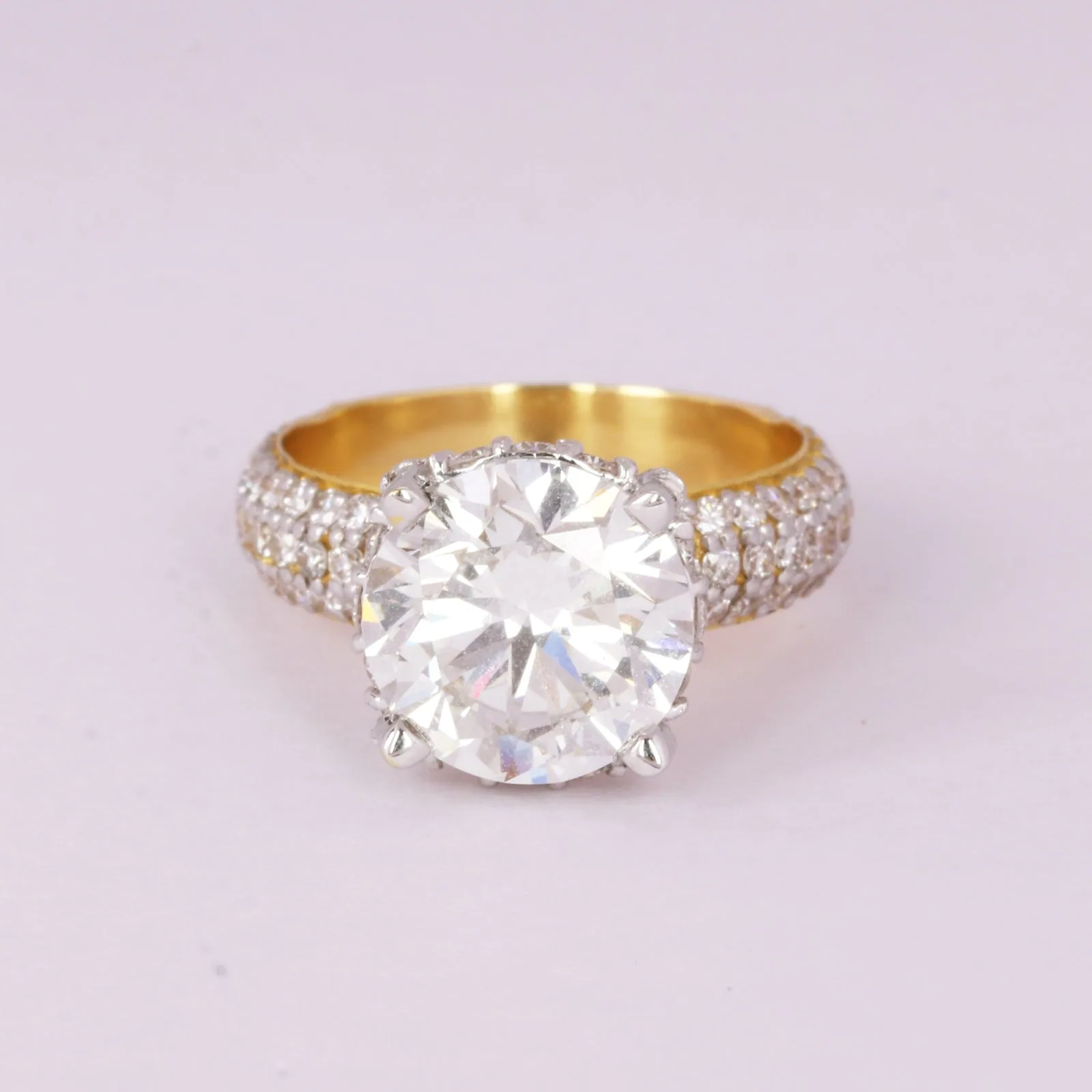 IGI Certified Lab Grown Diamond Round Solitaire Ring, 4ct, VVS/E — 14K/18K Solid Gold