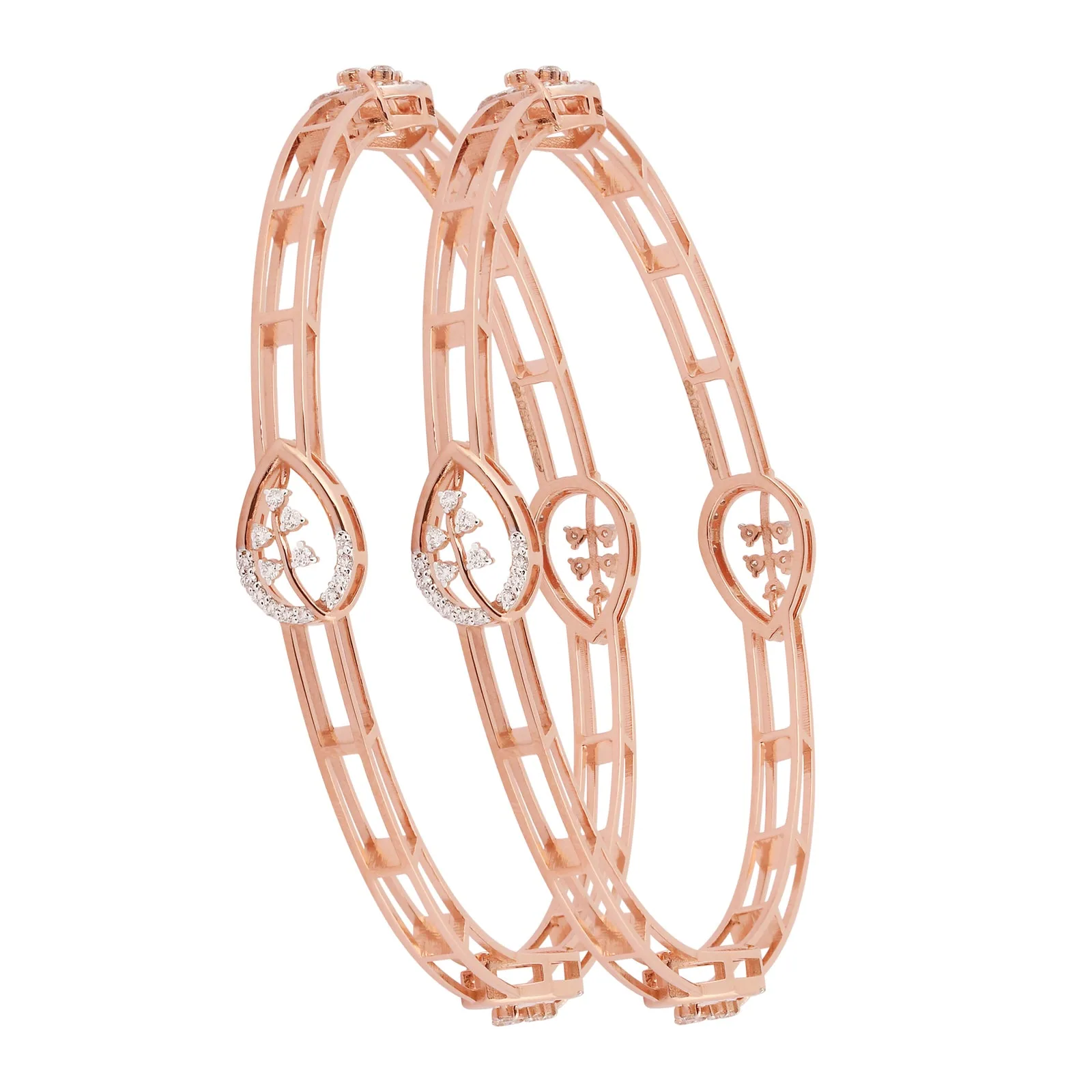 IGI Certified Lab Grown Diamond Pavé Bangle — 18K Solid Gold, 0.88 Ct tw, VVS/E