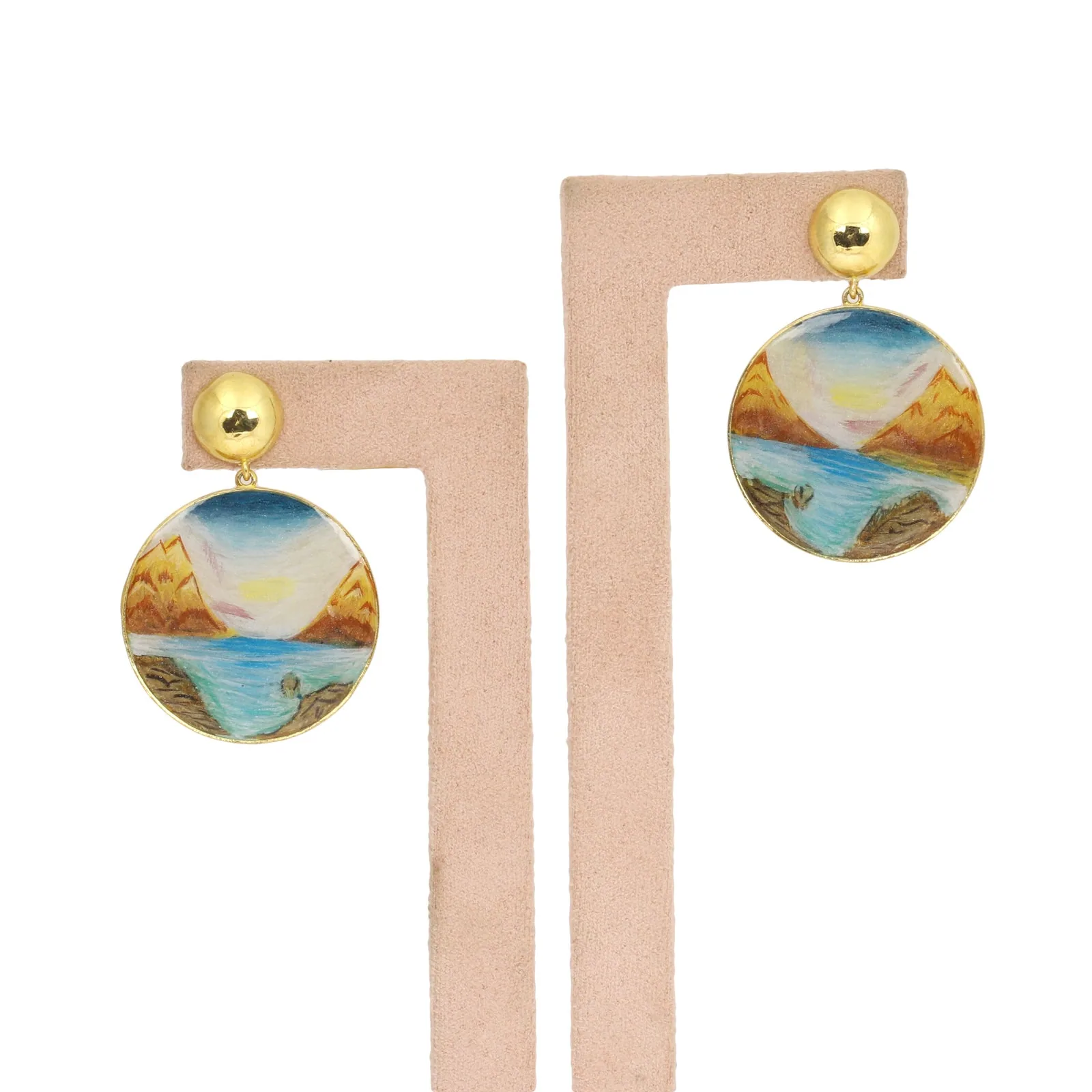 Lab Grown Onyx Pear Earrings — Solid 18K Gold