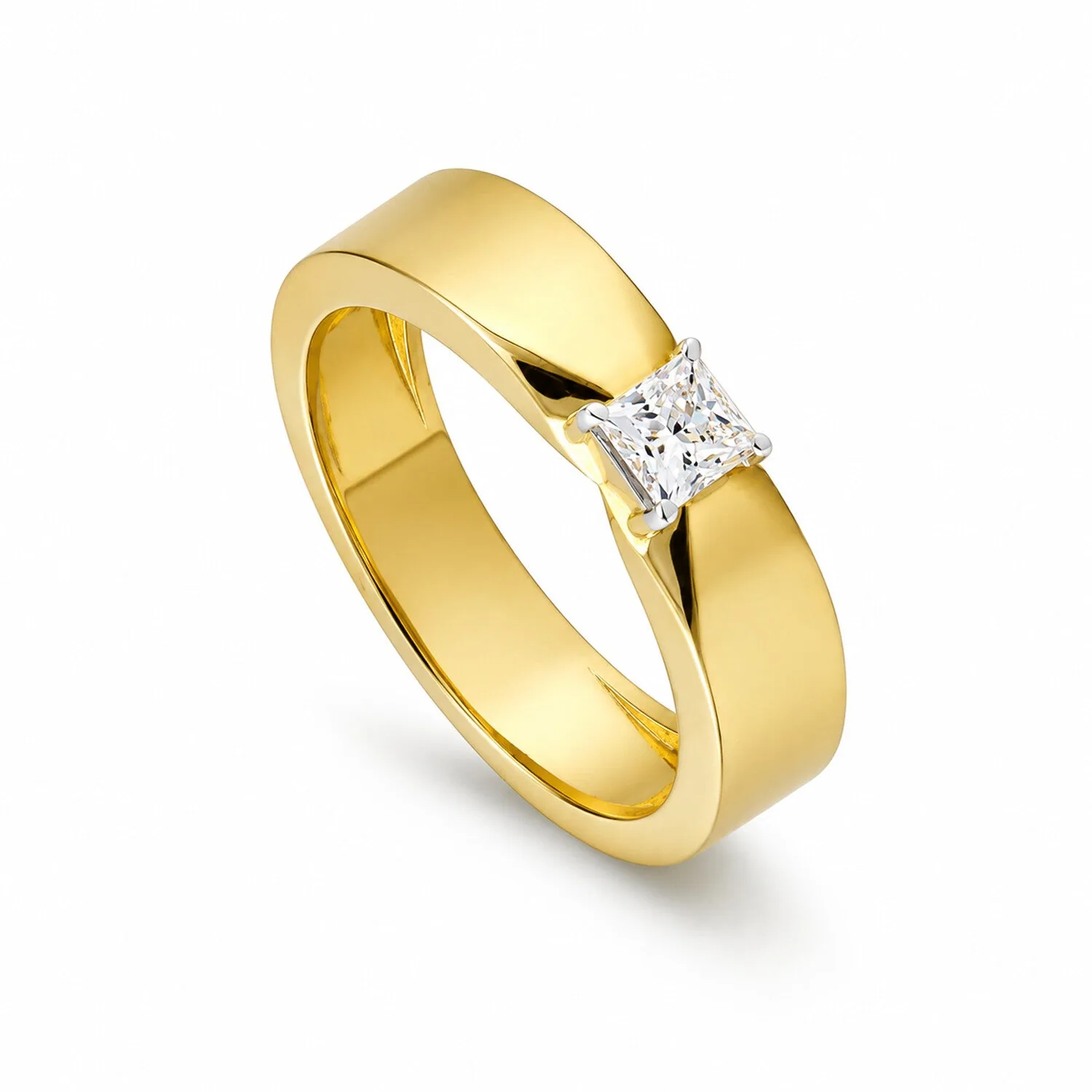 IGI Certified Lab Grown Diamond Round-Cut Solitaire Ring, 0.52 Ct, VVS/E — 18K Solid Gold