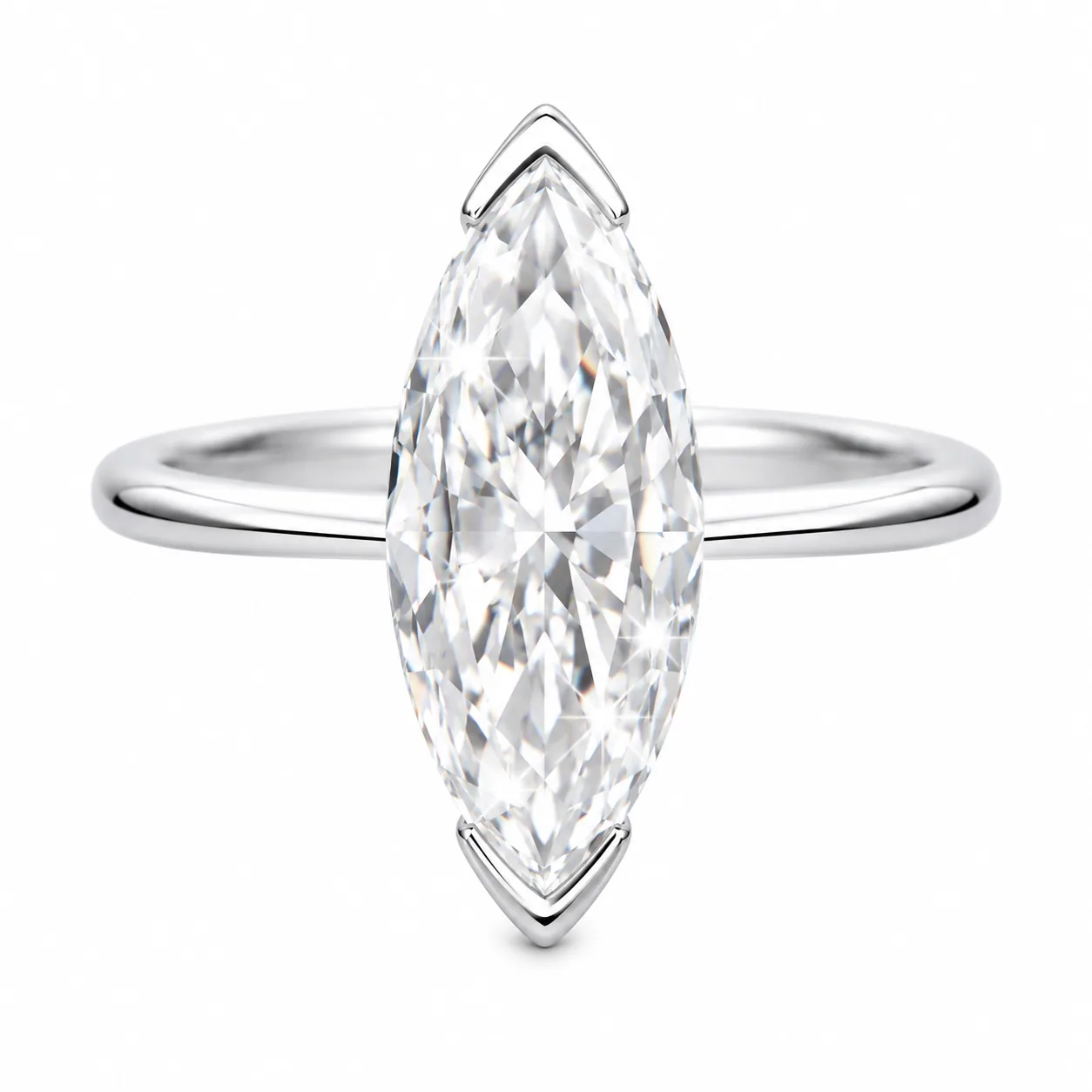 Certified 5.80ct VS1 White Moissanite Handmade Ring 18K Gold Plated