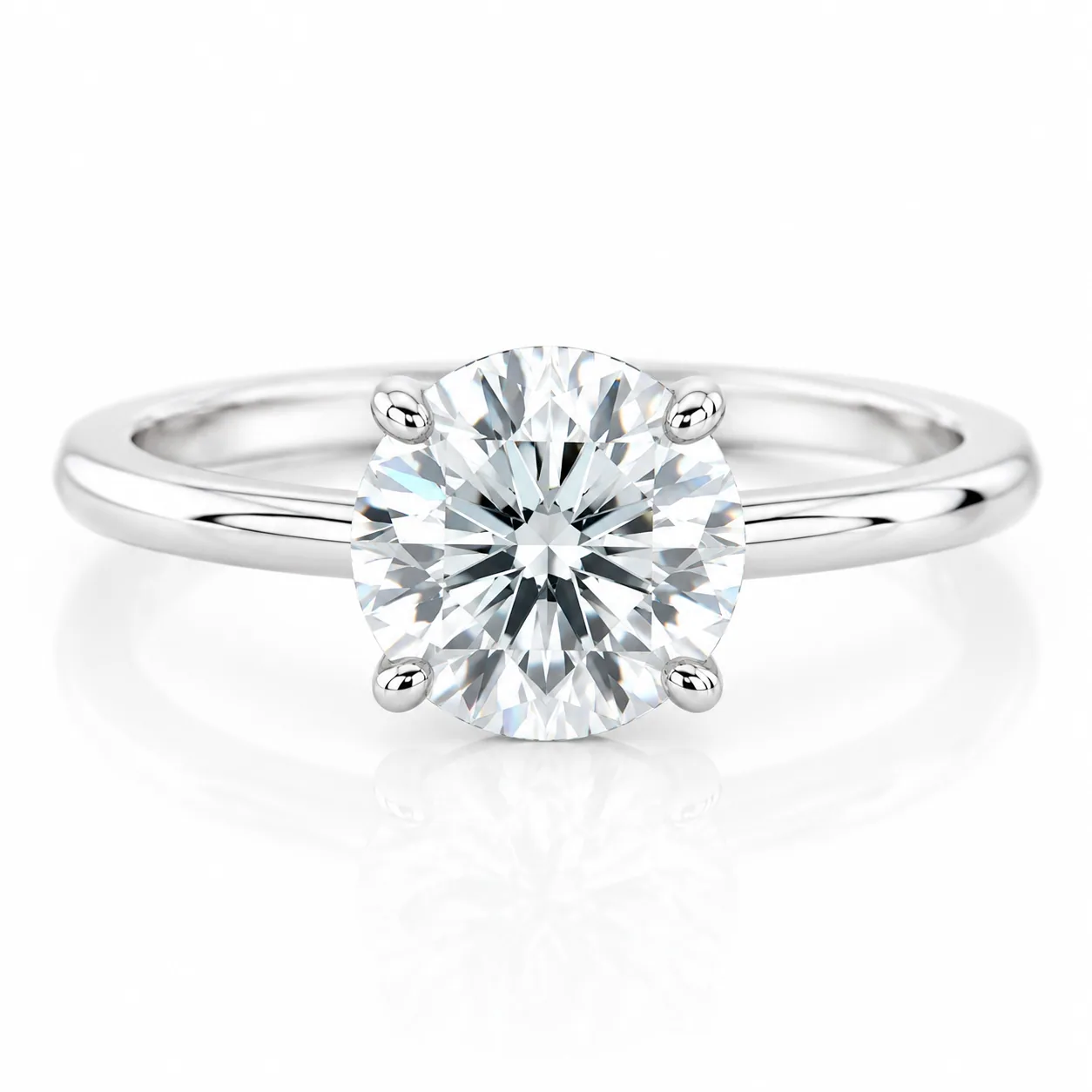 3.4ct Certified White Moissanite VS1 Ring For Anniversary Gift – 18K Gold Vermeil