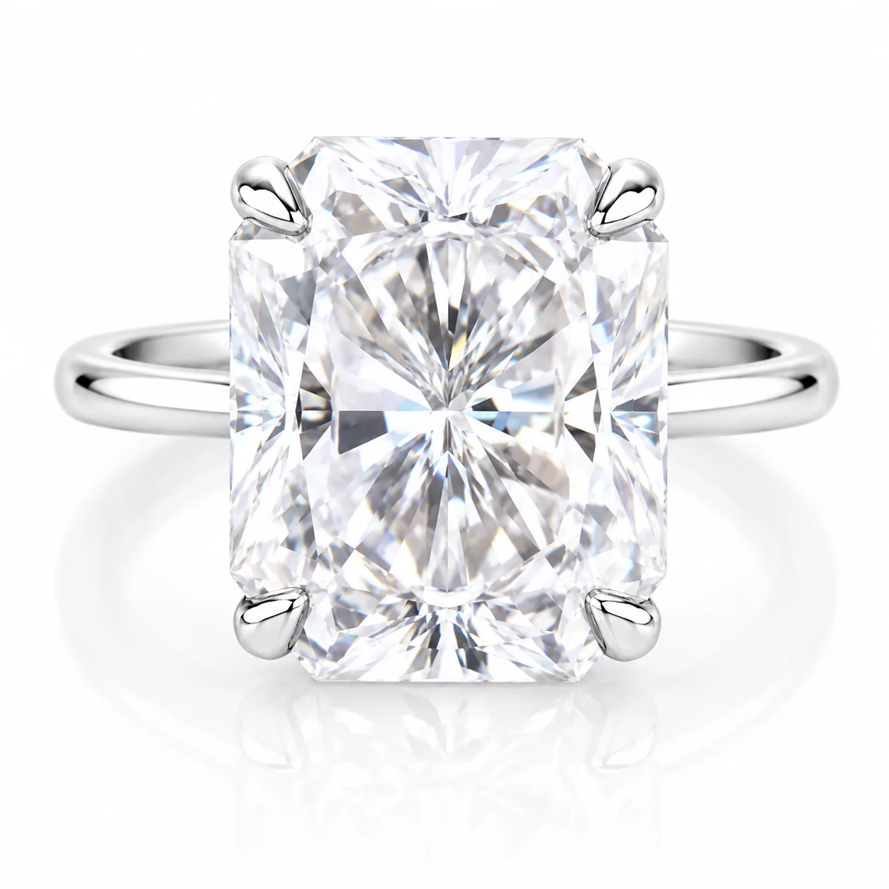 4.5ct Champagne Moissanite Ring VS1 Certified For Love 18K Gold Plated