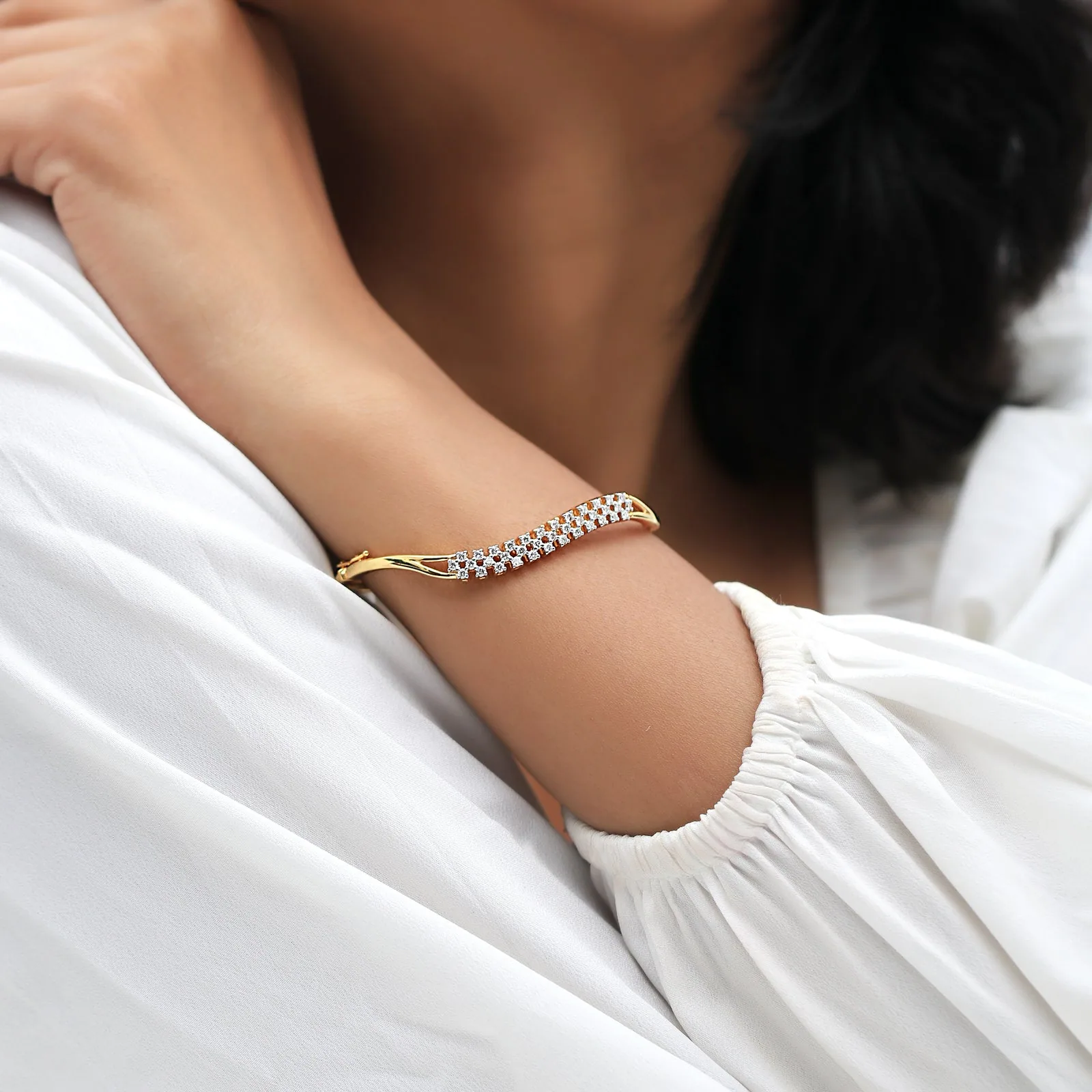 0.88ct Natural Diamond Bangle - view 5