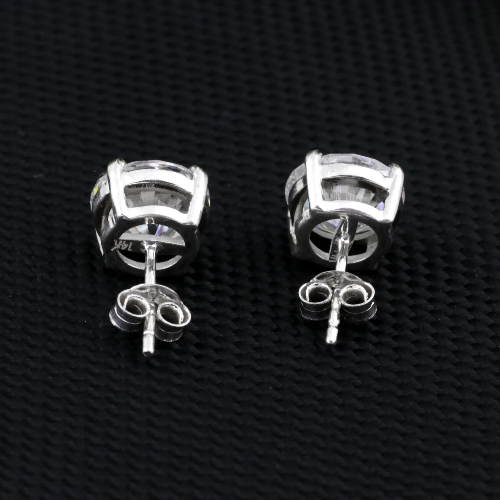 3.60 ct DEW White Moissanite Earrings In Vermeil 925 Silver Birthday Gift for Her - view 5