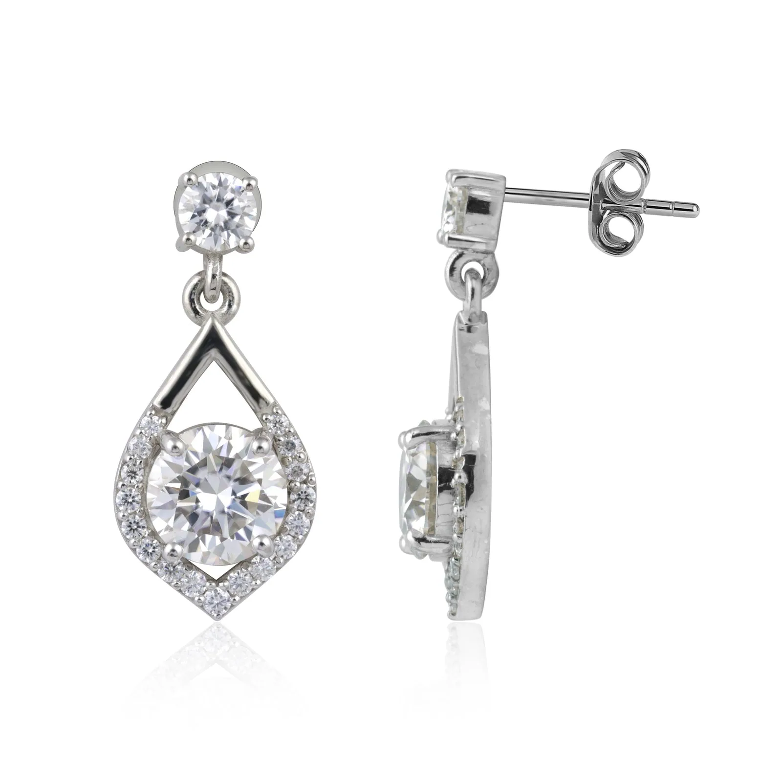 6 Ct Round Moissanite Studs
