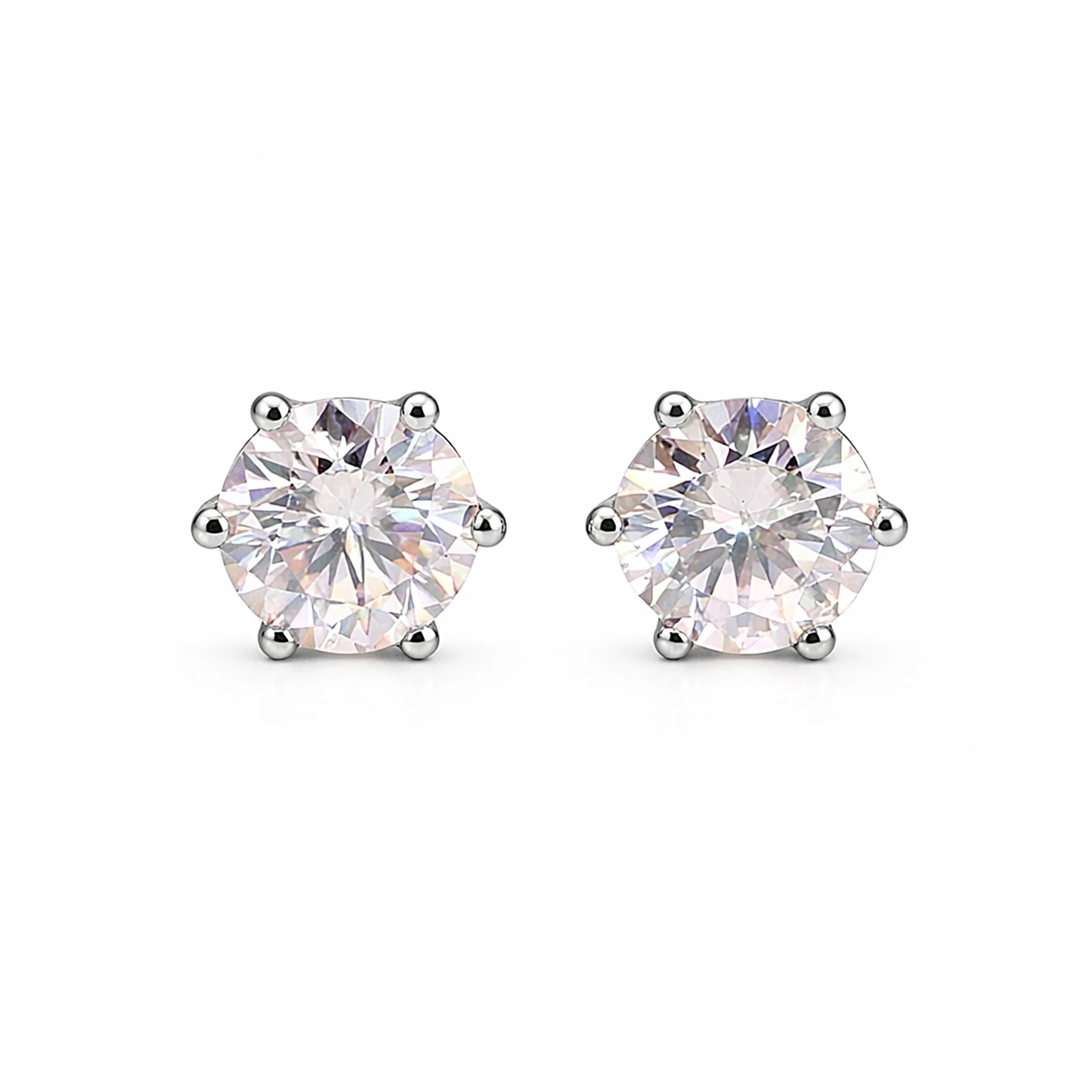 4.00 ct DEW Pink Moissanite Stud Earrings Gold Vermeil – Glamorous Birthday Gift