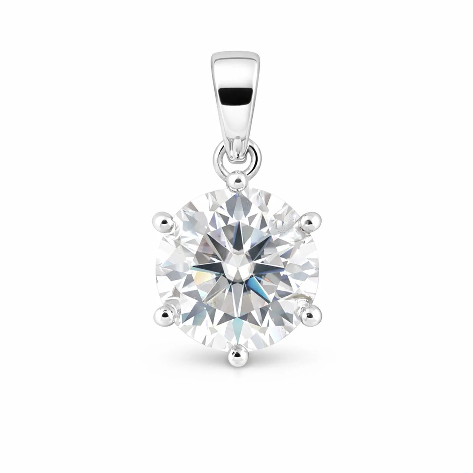 12 ct DEW Certified Moissanite Solitaire Pendant Gold Vermeil Holiday Gift Idea