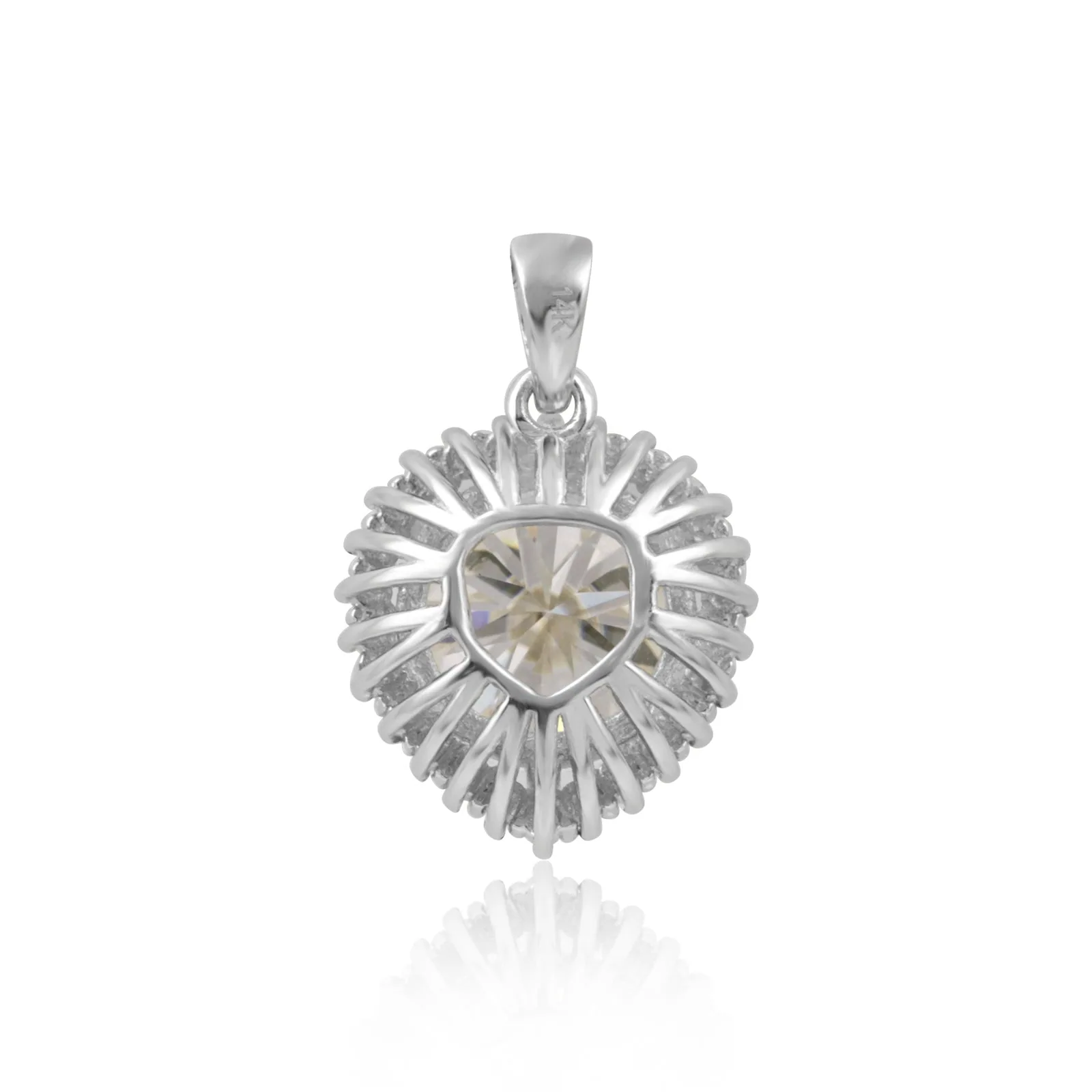 5.30 ct DEW Certified Moissanite Pendant in Gold Vermeil Ideal Gift - view 5