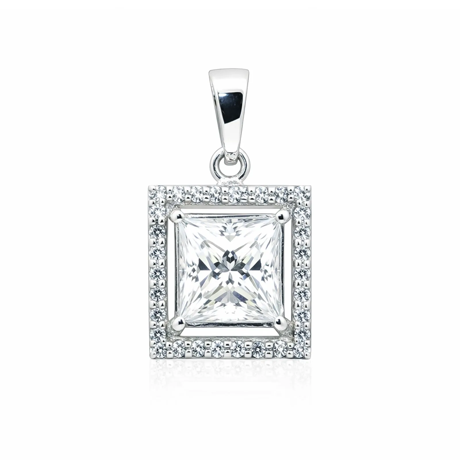 7.30 ct DEW Moissanite Pendant in Gold Vermeil Certified - view 4