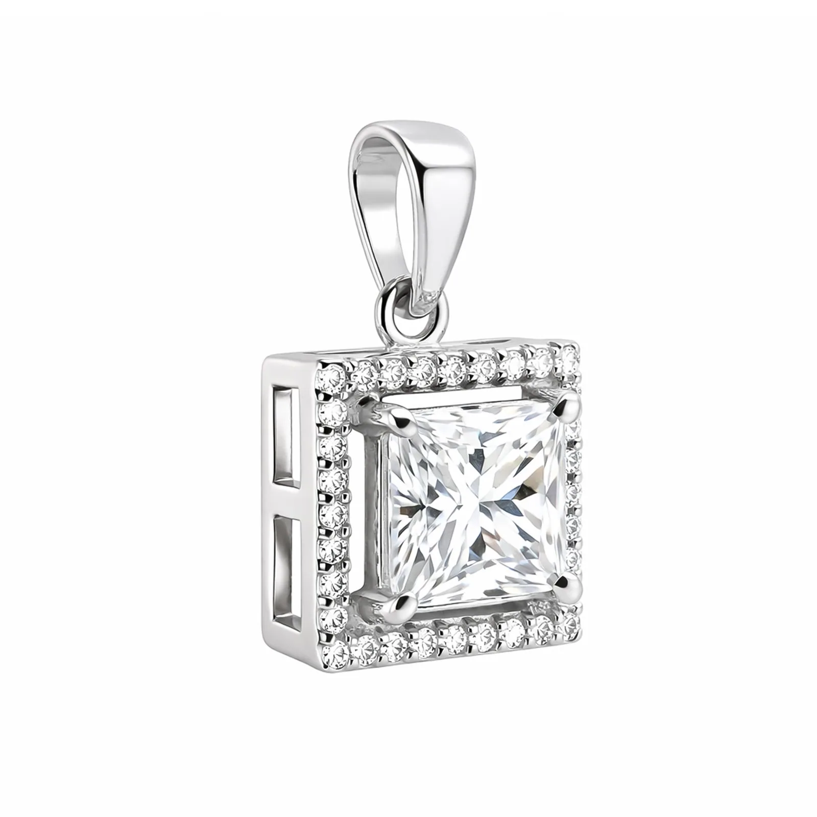 7.30 ct DEW Moissanite Pendant in Gold Vermeil Certified - view 5