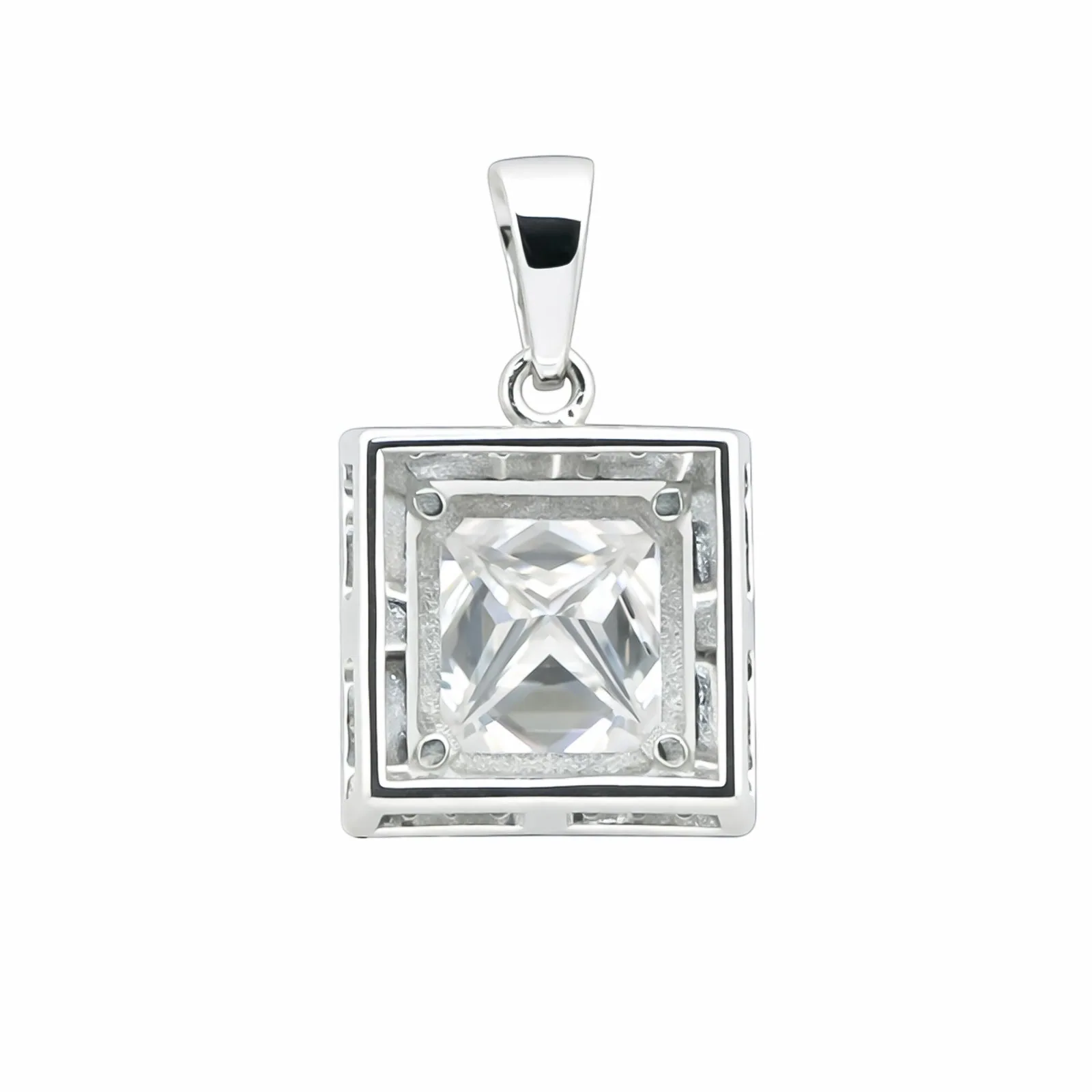 7.30 ct DEW Moissanite Pendant in Gold Vermeil Certified - view 6