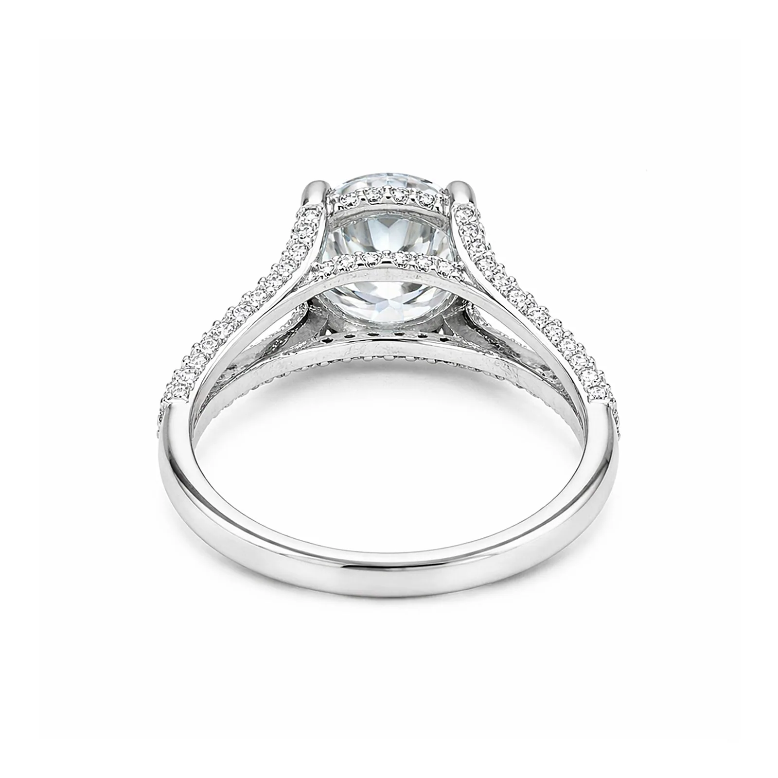 5.32 ct DEW Round Cut White Moissanite Solitaire Ring – Birthday Gift – 18K Gold Vermeil - view 4