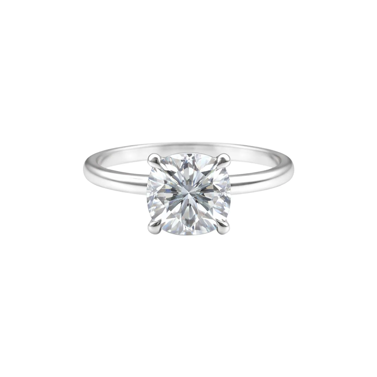 2 Ct Cushion Cut Moissanite Ring VS1