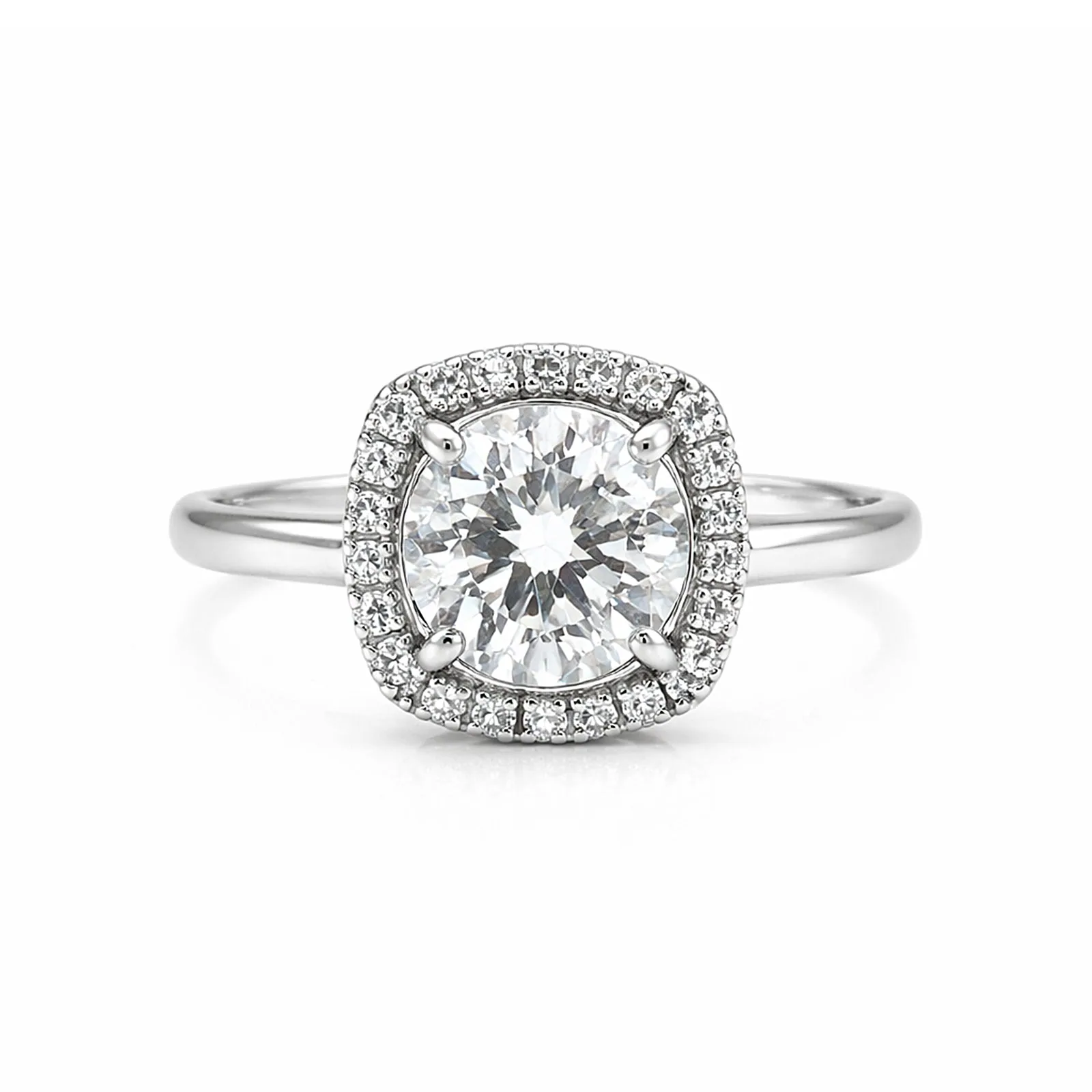 Certified 3.5ct VS1/D Moissanite Ring For Birthday Gift 18K Gold Plated