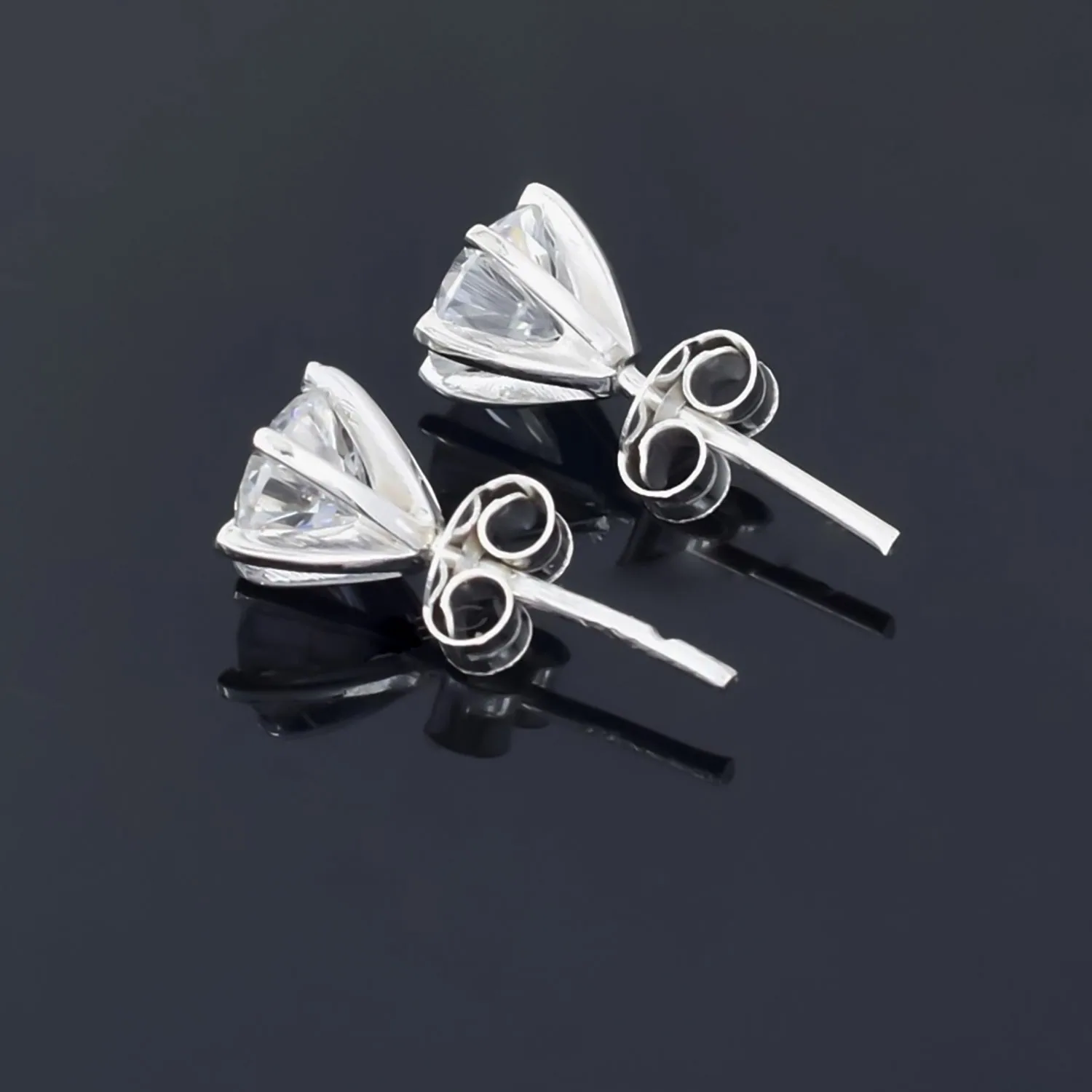 7.30 ct DEW Certified White Moissanite Gold Vermeil Dangler Earrings For Women Gift - view 6