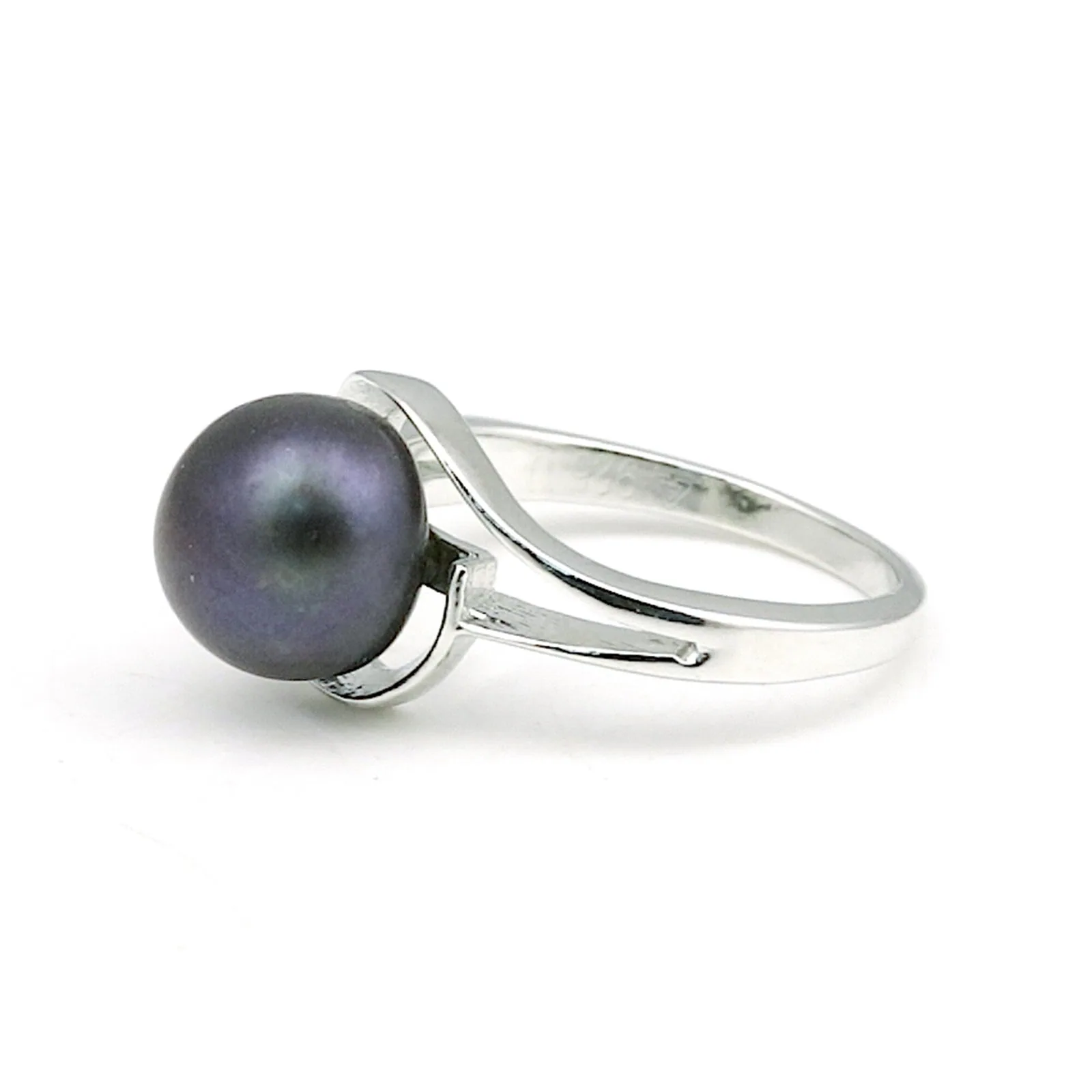 Black Pearl Round Cut Solitaire Ring 3.50 Ct. 925 Sterling Silver Gift for Her - view 2