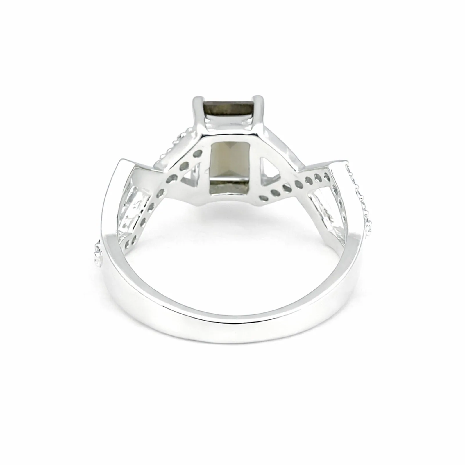 Topaz Gemstone Ring 7.00 Ct. Emerald Cut 925 Sterling Silver Birthday Gift Her - view 3