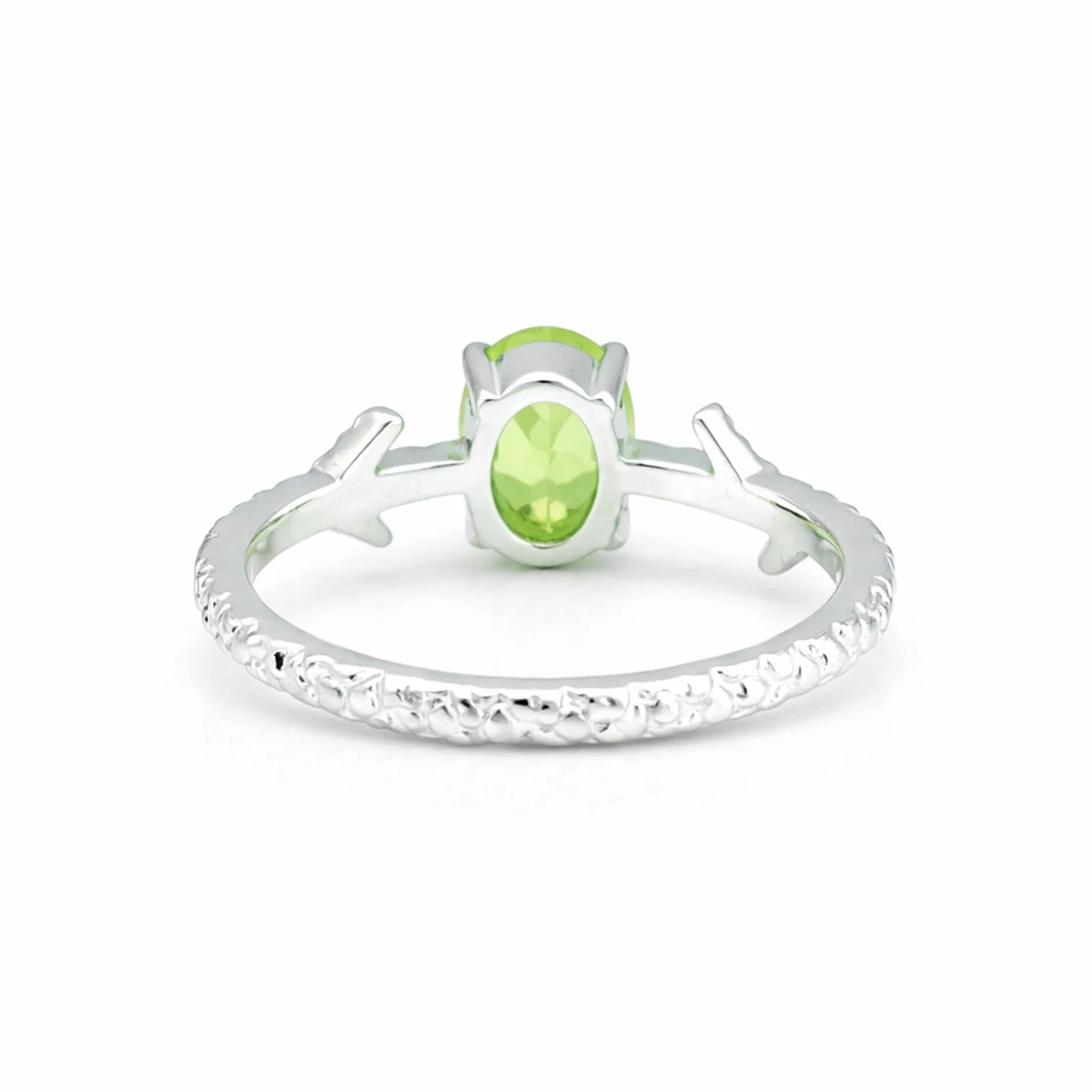 Oval Cut Amethyst Ring 3.65 Ct. 925 Sterling Silver Eternity Band Gift for Her - view 3