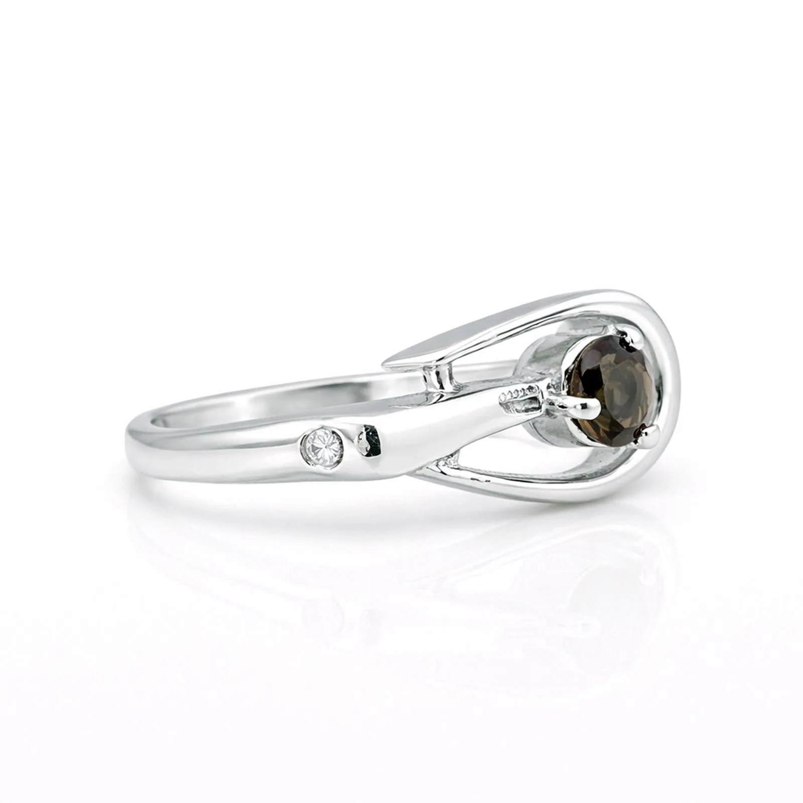 3.50 Ct. Topaz Round Cut Ring in 925 Sterling Silver - view 2