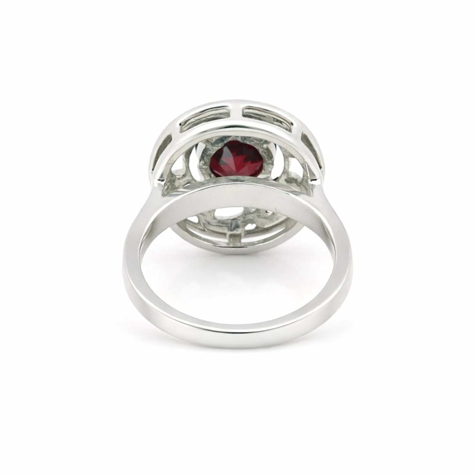 Red Garnet Round Ring 9.00 Ct. 925 Sterling Silver Stackable Eternity Band Gift - view 3