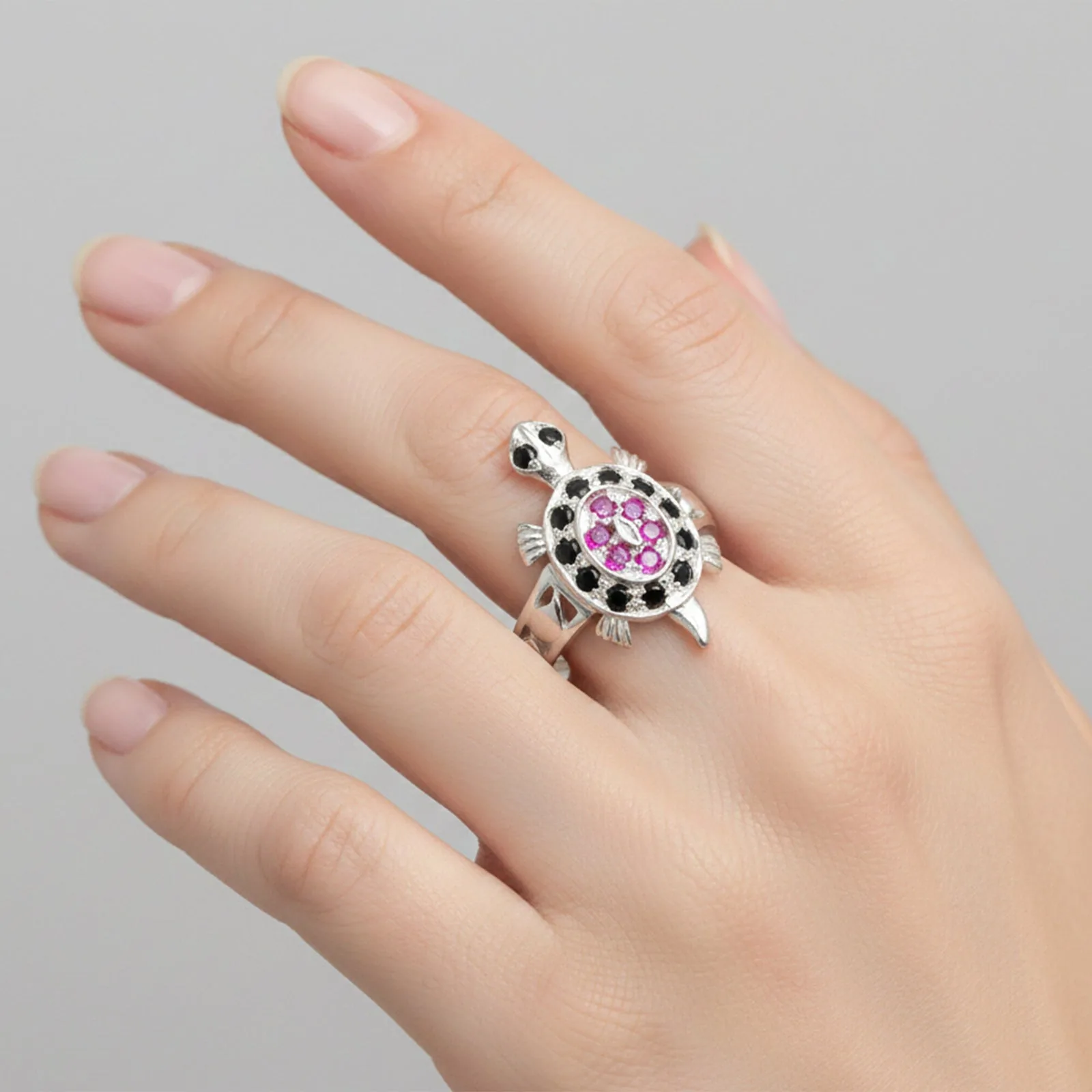 Round Cut Pink Ruby 8.00 Ct Ring in 925 Sterling Silver for Women Luxury Style - view 5