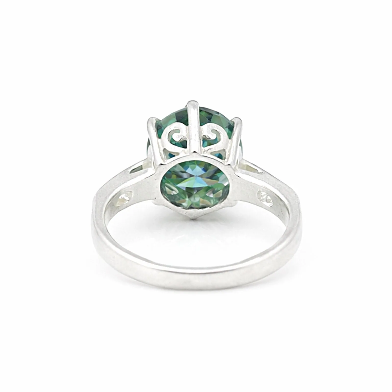 Blue Moissanite Ring 4.85 Ct Round Cut 925 Sterling Silver for Wedding - view 3