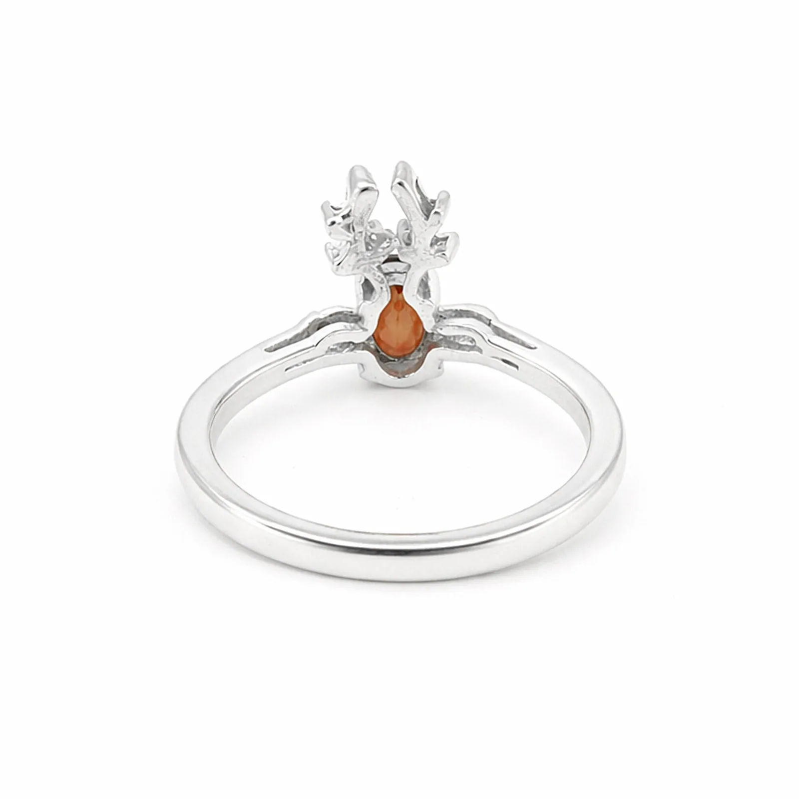 925 Sterling Silver Oval Cut Red Garnet Ring 3.46 Ct for Her Trendy Pick - view 3